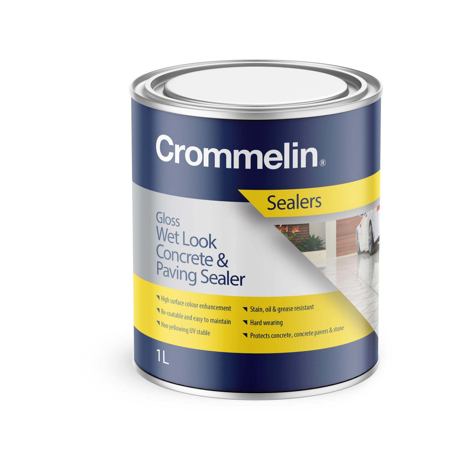 Crommelin 1L Gloss Wet Look Concrete And Paving Sealer Bunnings Australia