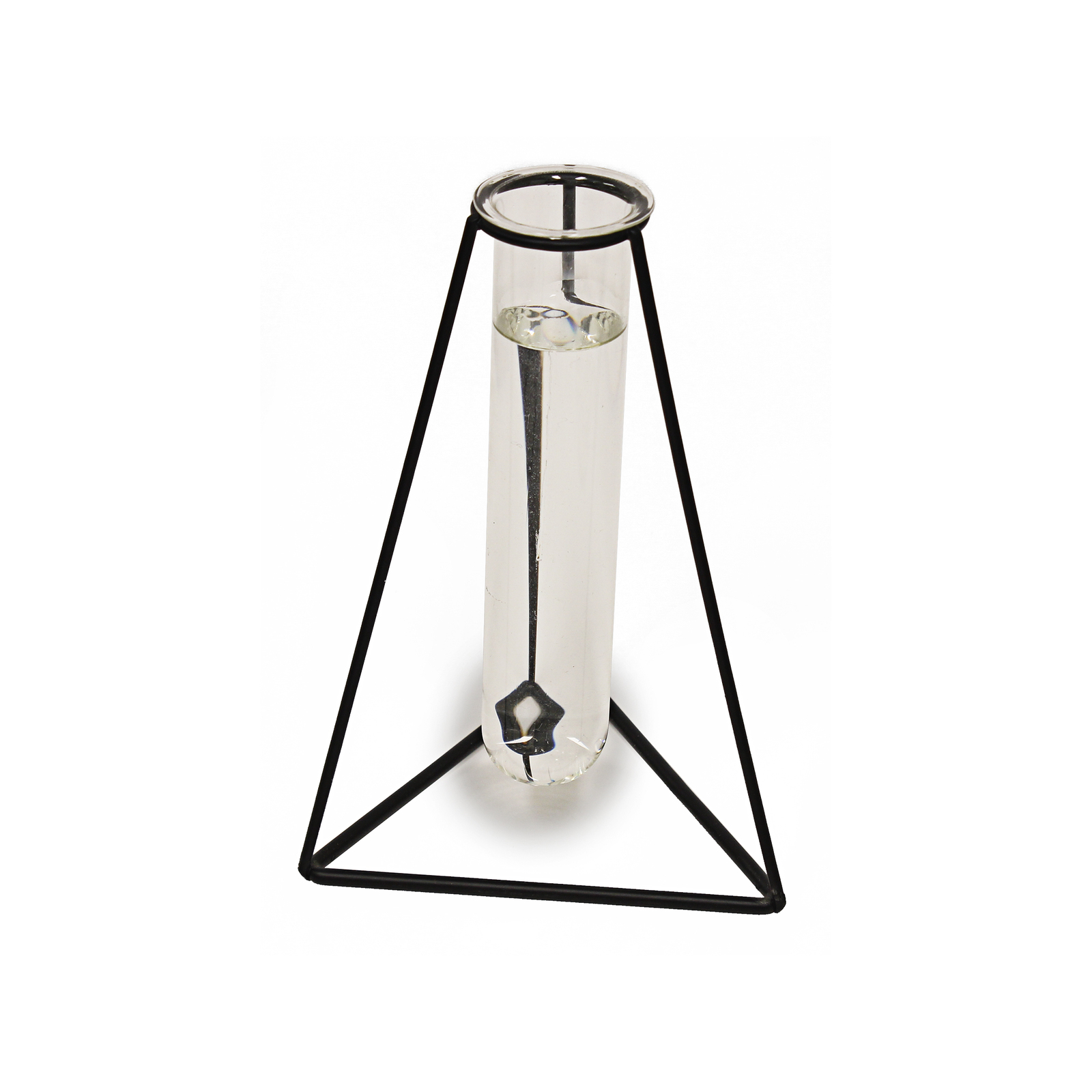 Jack 125 x 110 x 190mm Triangle Black Plant Propagation Vase Bunnings