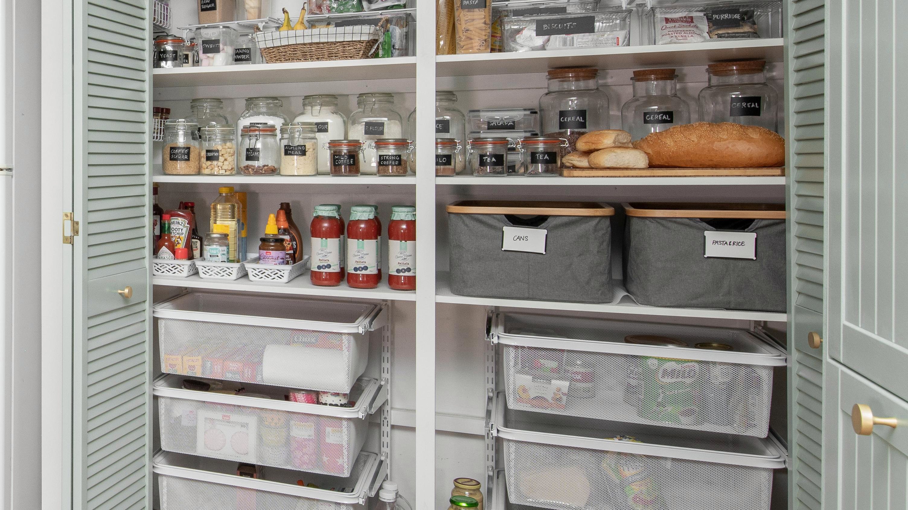 Pantry storage deals shelves