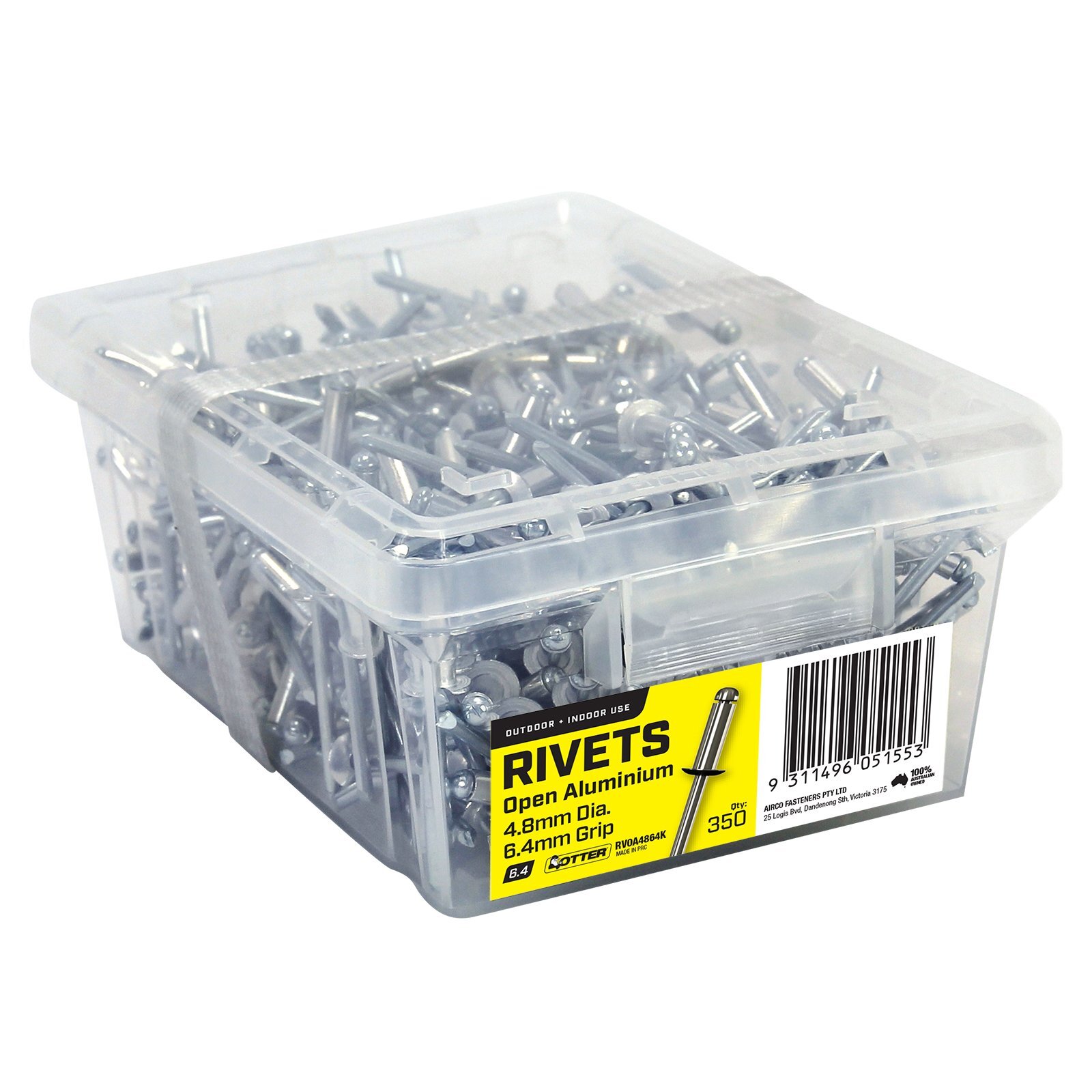 Otter 4.8 x 6.4mm Open Aluminium Blind Rivets - 350 Pack - Bunnings ...
