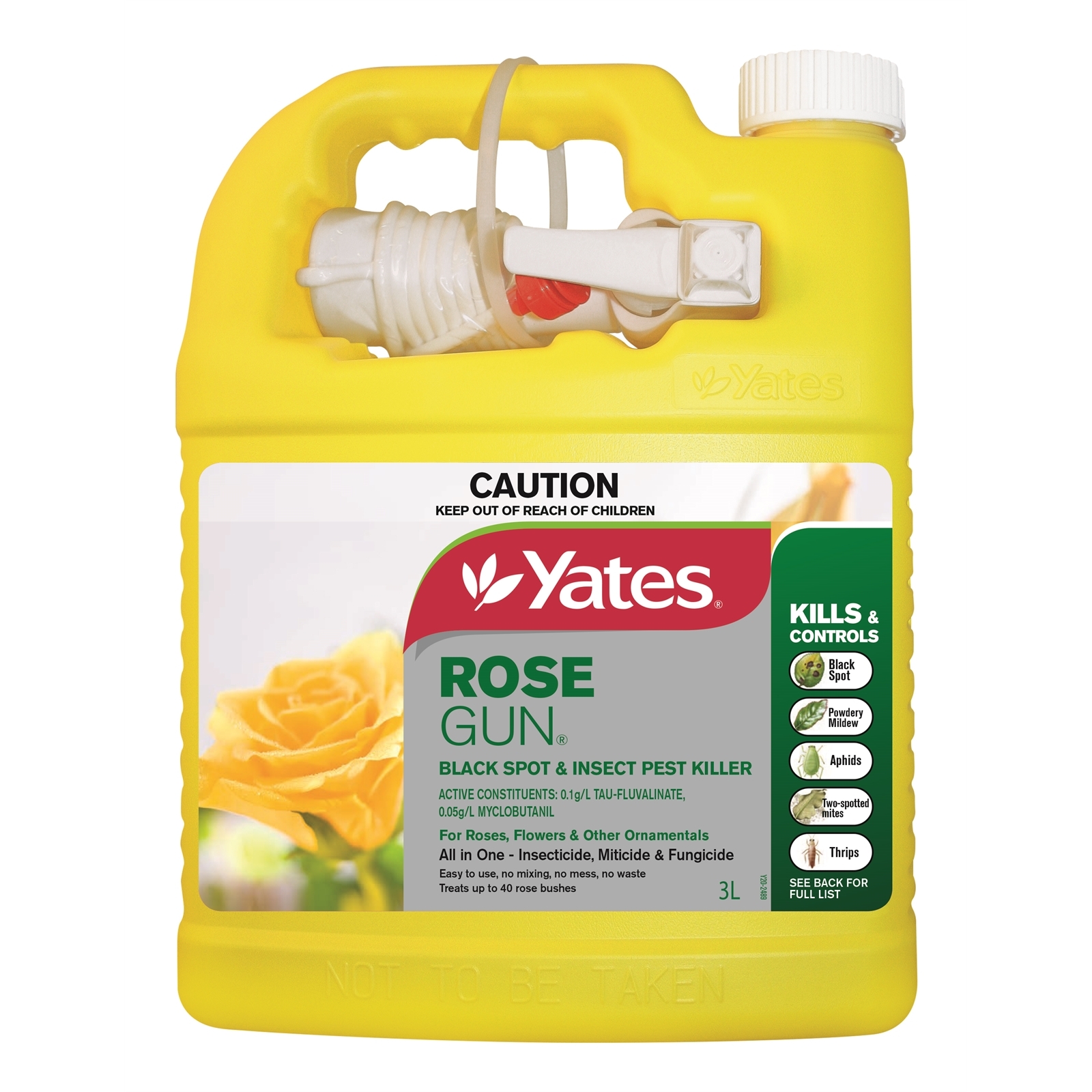 Yates 3L Ready To Use Rose Gun Black Spot And Insect Killer Bunnings