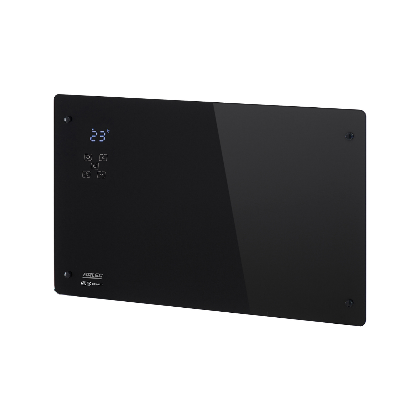 Arlec 2200W Black Grid Connect Smart Glass Panel Heater - Bunnings ...