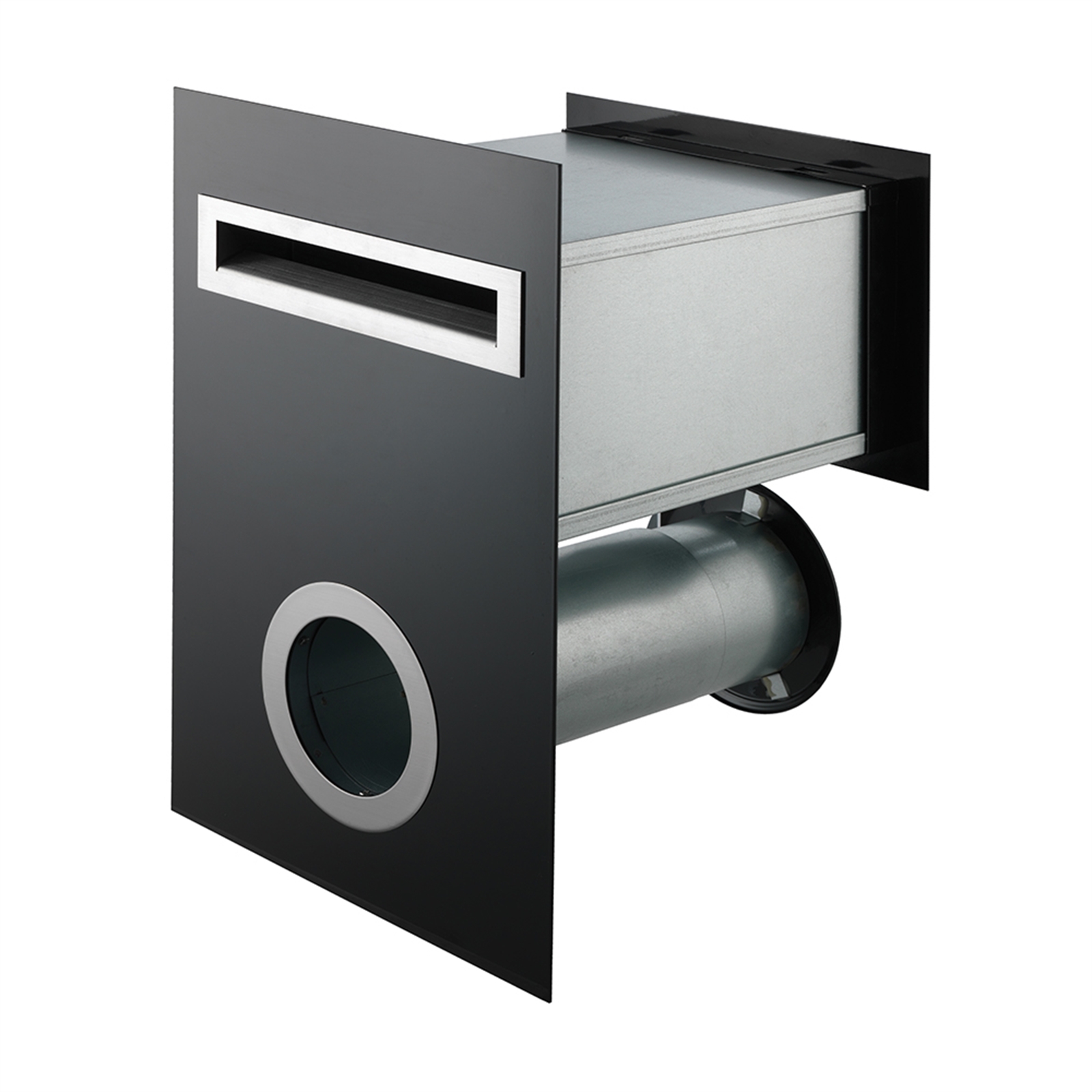 Sandleford Black Frontier Front And Back Letterbox With Newspaper