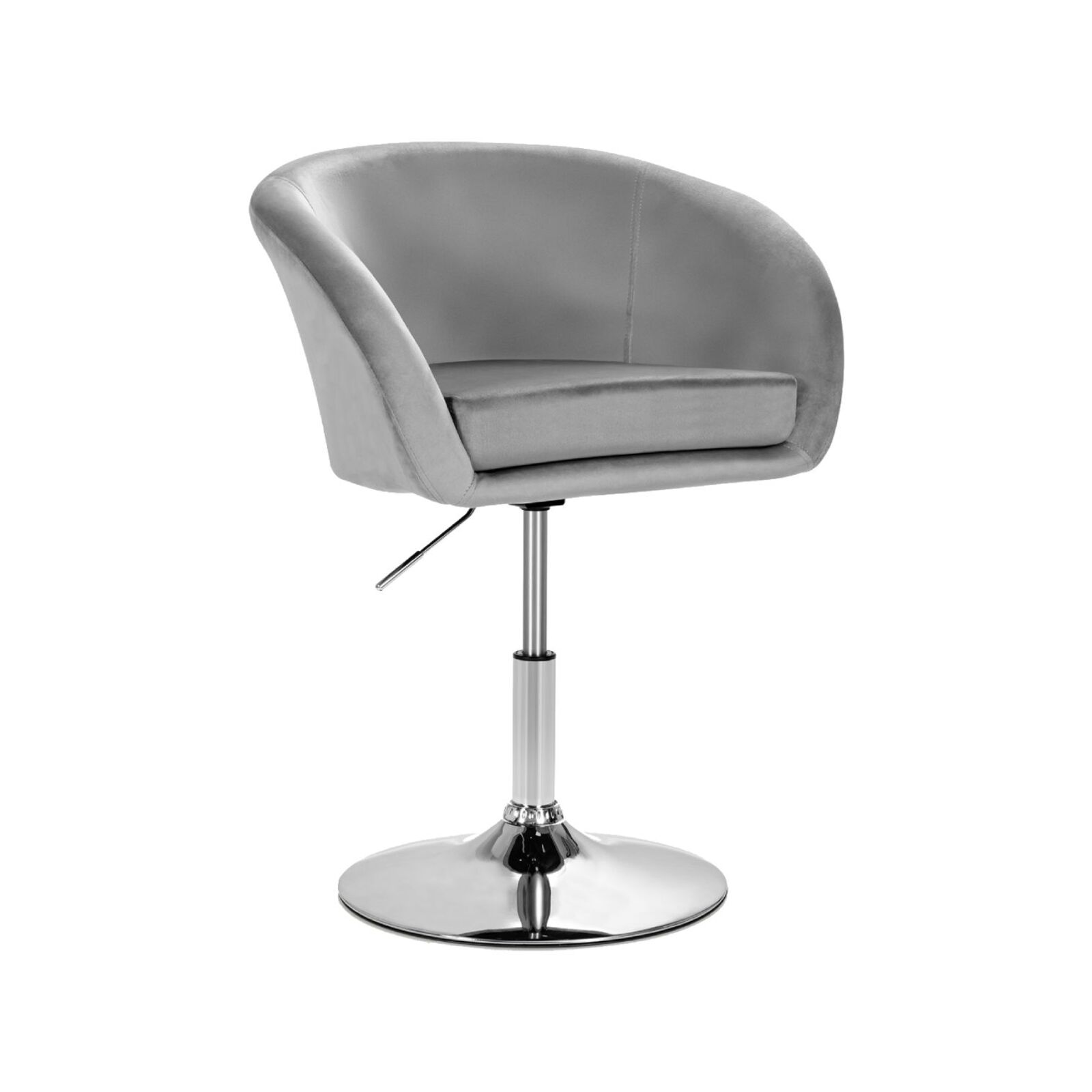 Costway Bar Stool Swivel Velvet Seat Gas Lift, Grey Bunnings Australia