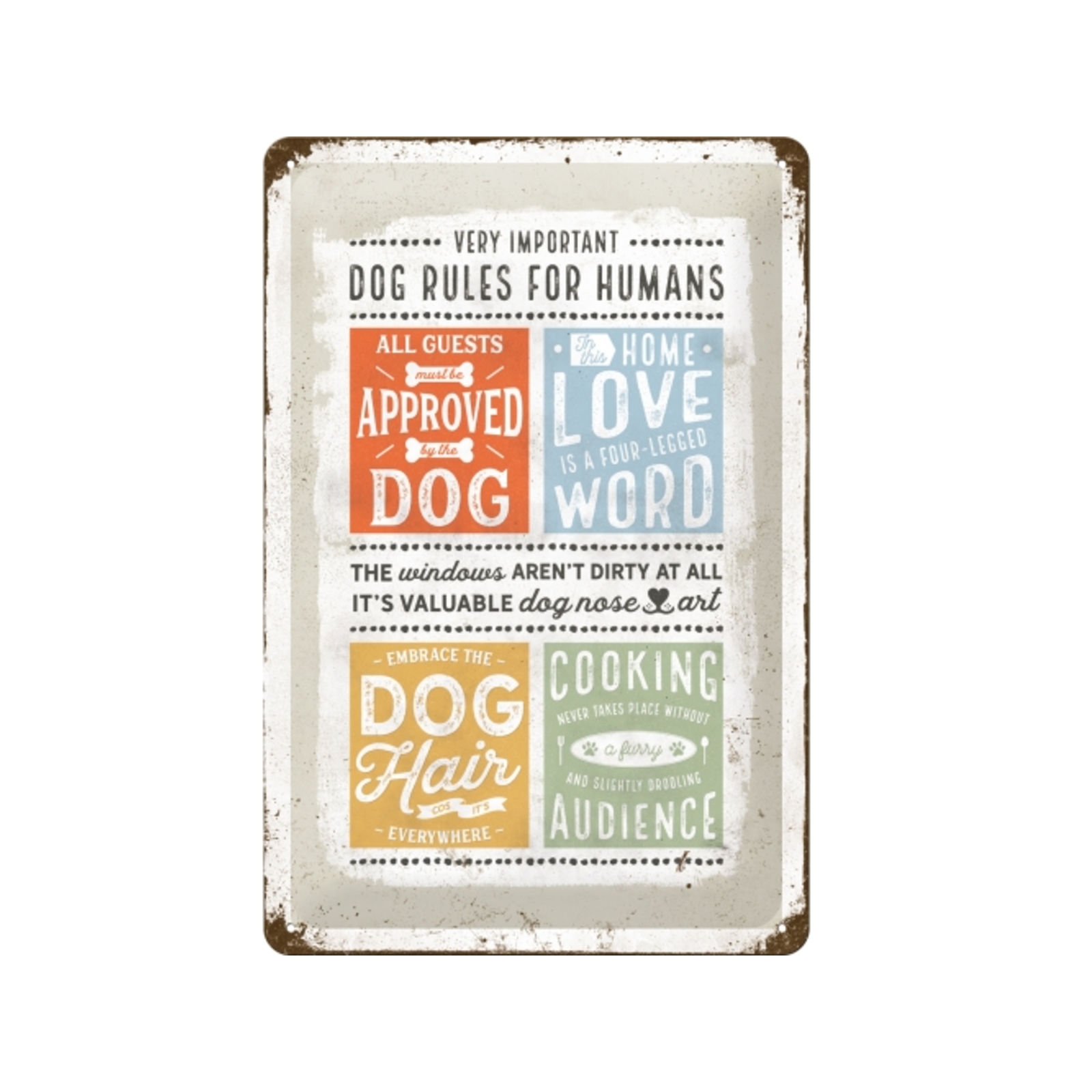 NostalgicArt Medium Sign Dog Rules Bunnings Australia