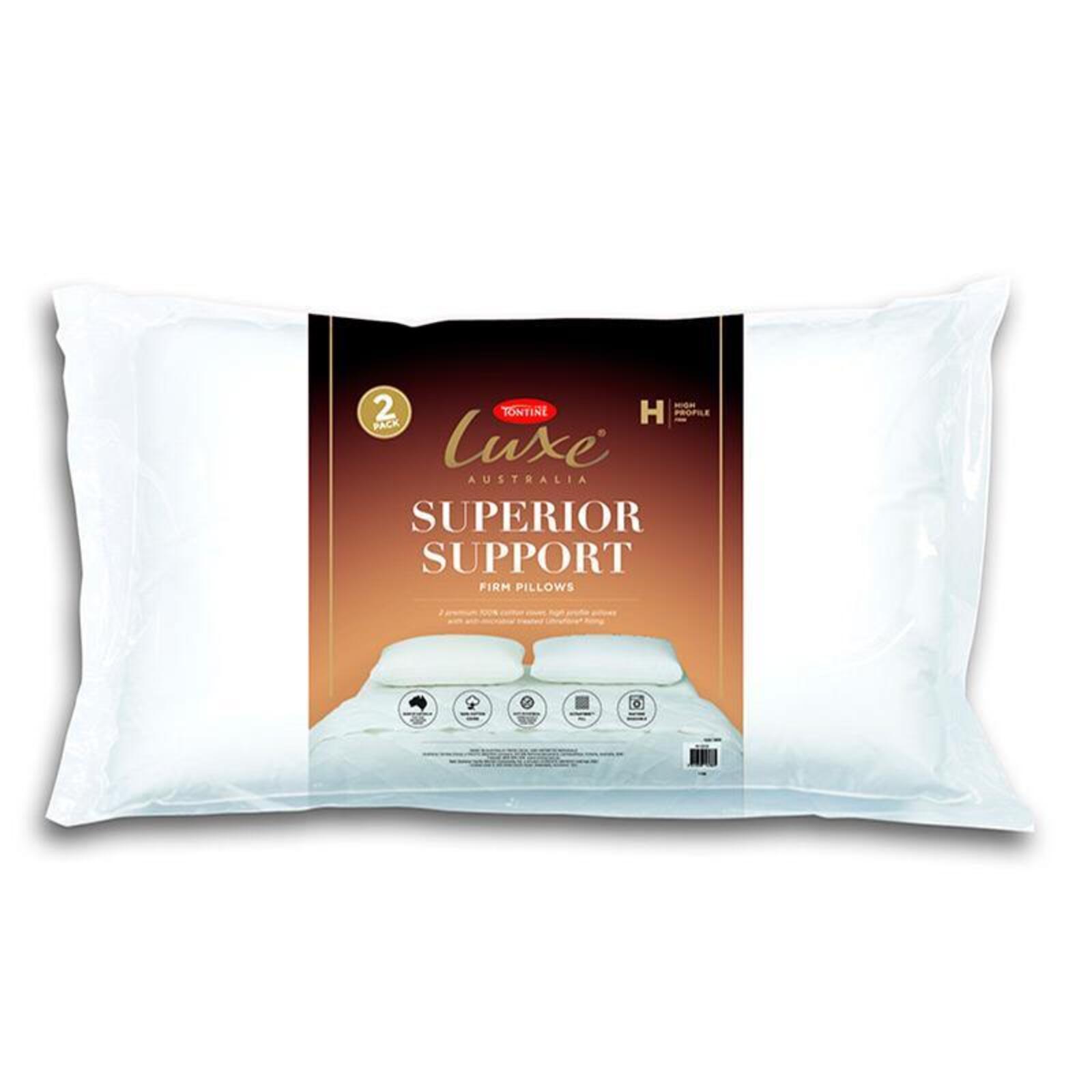 Tontine Superior Comfort High Firm Pillow 2 Pack - Bunnings Australia