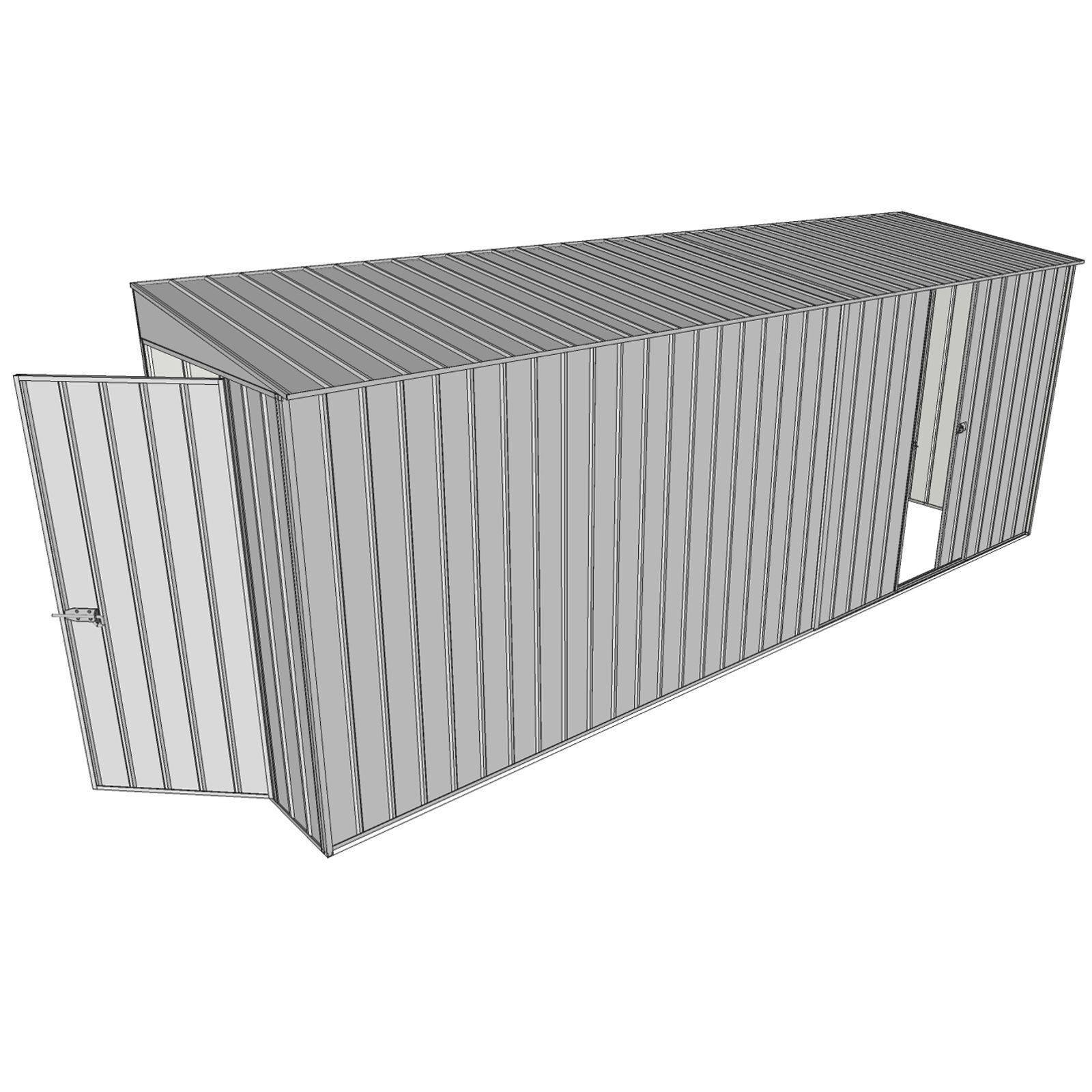 BuildAShed 1.2 x 5.2 x 2.0m Tunnel Shed Tunnel Hinged Door with 1