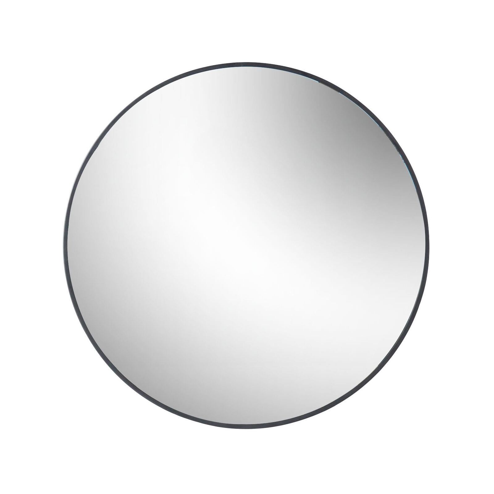 Harbour Housewares Round Metal Frame Wall Mirror 80cm Black