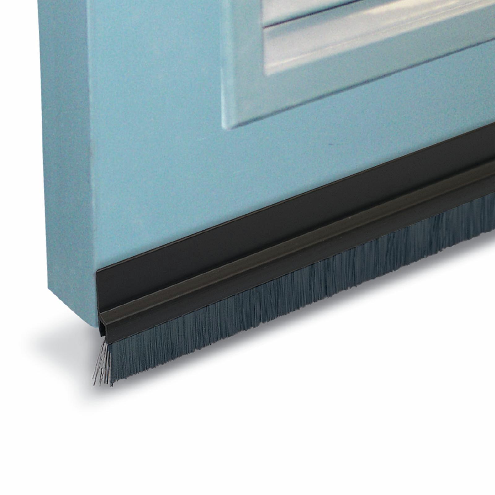 Moroday MDS4 SelfAdhesive Black Plastic Brush DoorSeal Bunnings