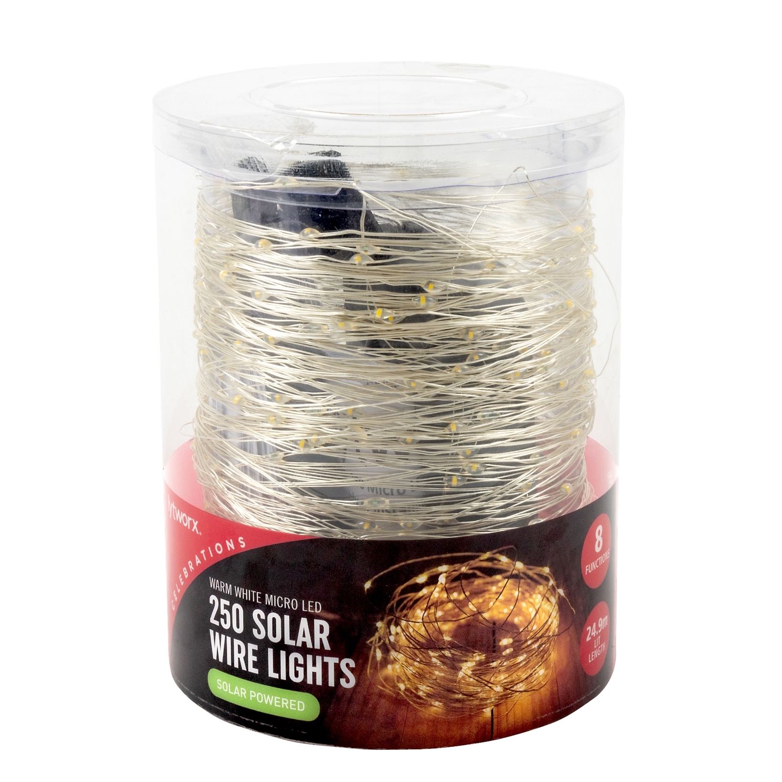 Lytworx Solar Warm White Micro LED Wire Lights 250 Pack Bunnings
