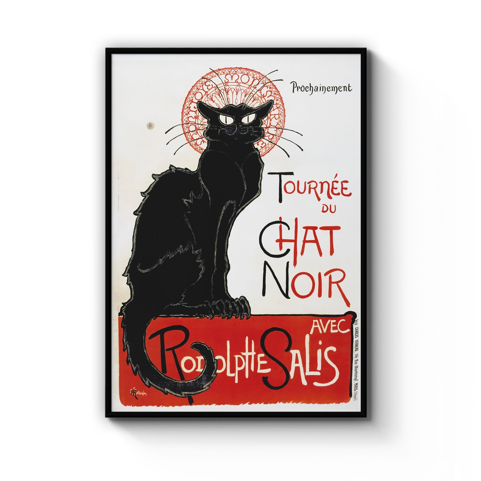 French Chat Noir Black Cat Vintage Advert Wall Art - Bunnings Australia