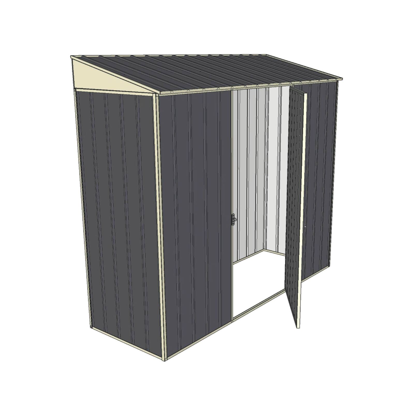 Build-a-Shed 2.3 x 0.8 x 2m Single Hinge Door Narrow Shed - Grey ...