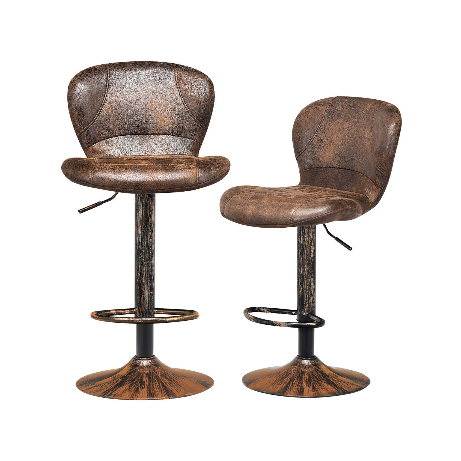 Costway 2PCs Bar Stools Swivel Gas Lift w/Backrest Bunnings Australia