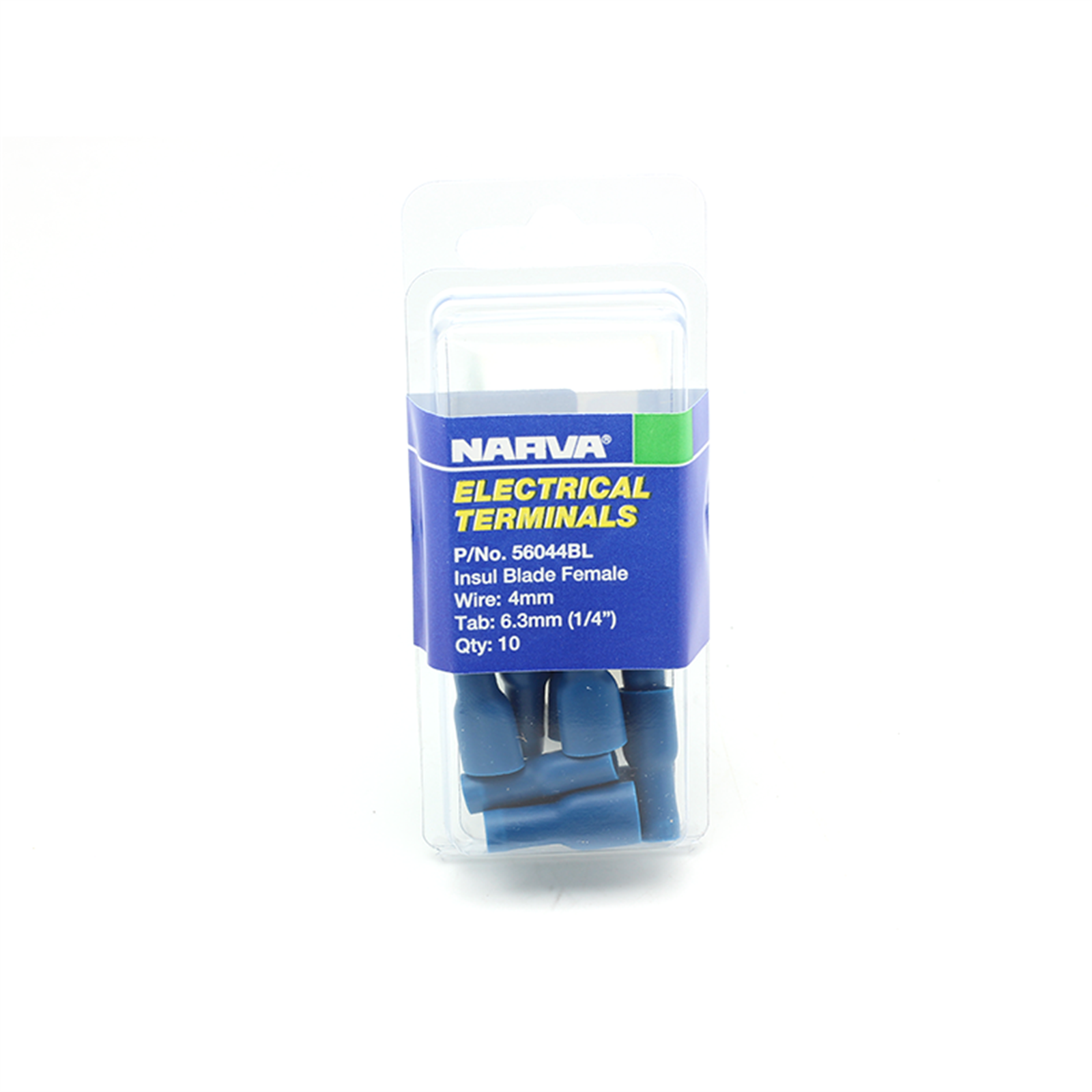Narva 4mm Blue Electrical Terminal Female Blade Connector 10 Pack