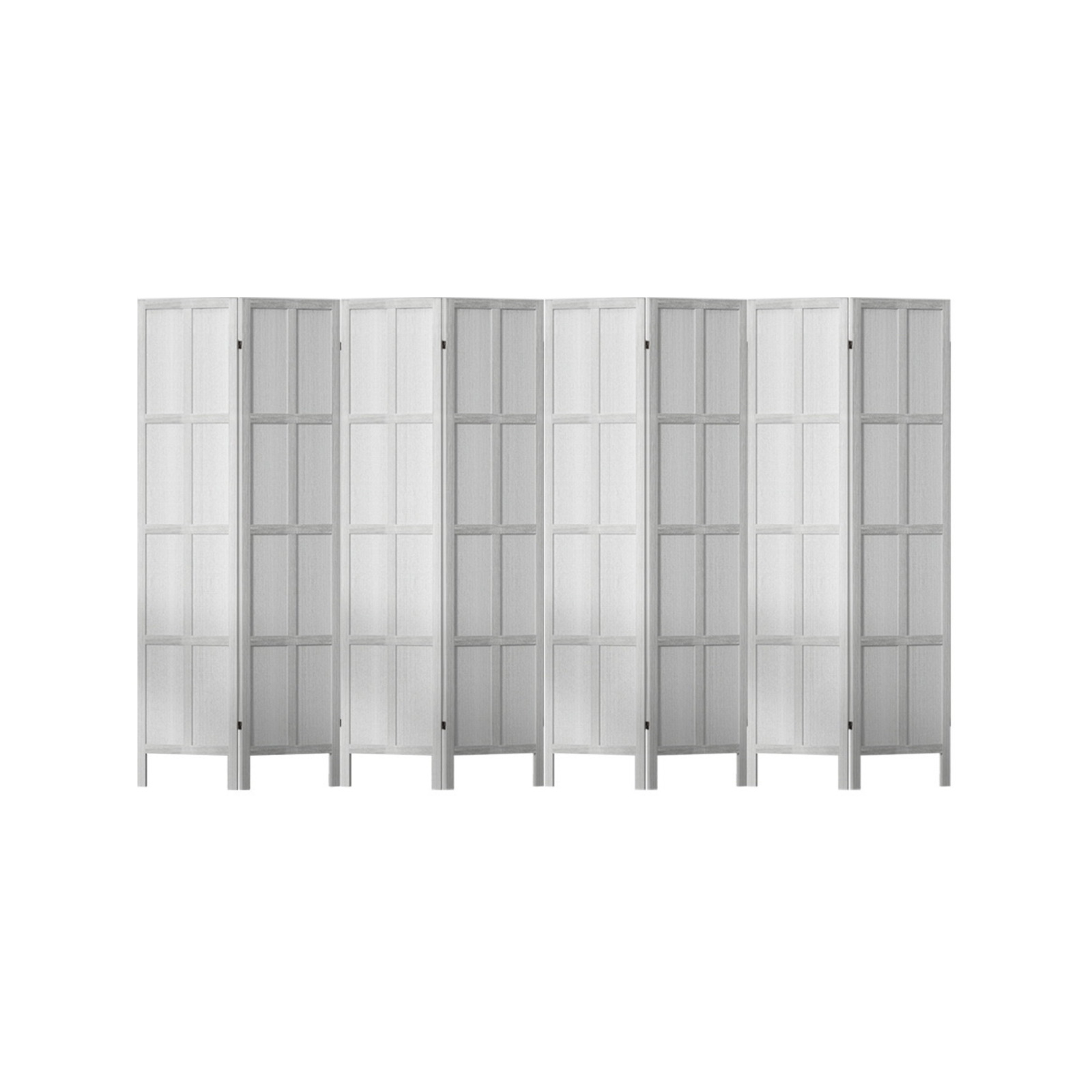 Artiss Jade Room Divider Screen 8 Panel Foldable Wooden Divider White