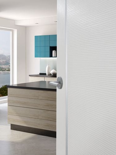 Entry into coastal home with white timber door