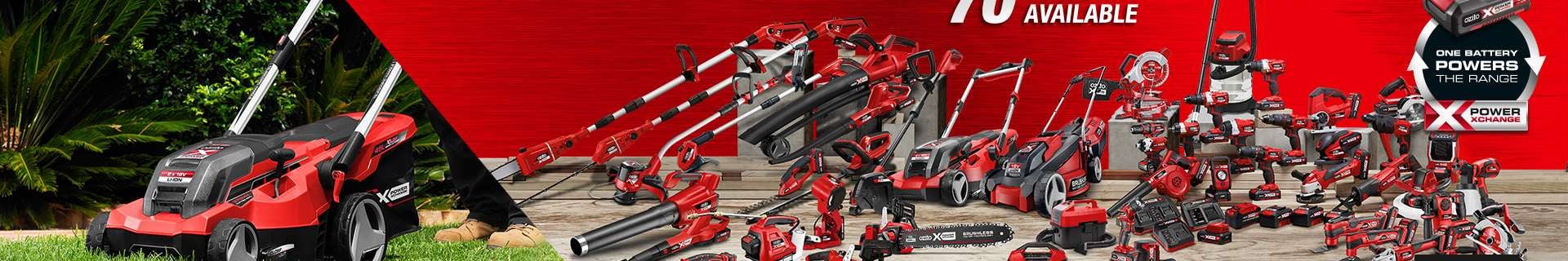 Over 70 tools available. One battery powers the range. 5 year replacement warranty.