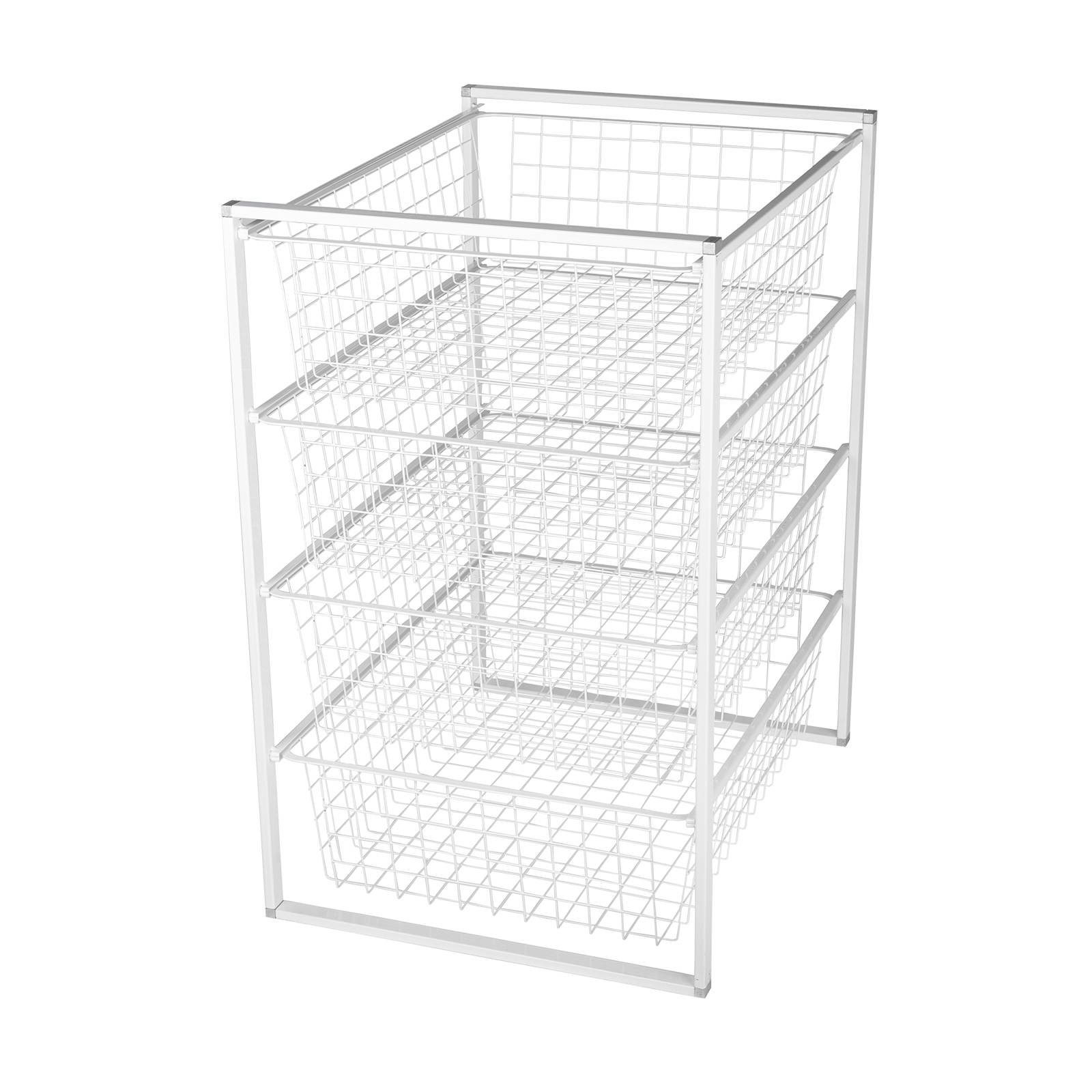 All Set 70 x 44 x 54cm White 4 Tier Storage Drawer Bunnings Australia