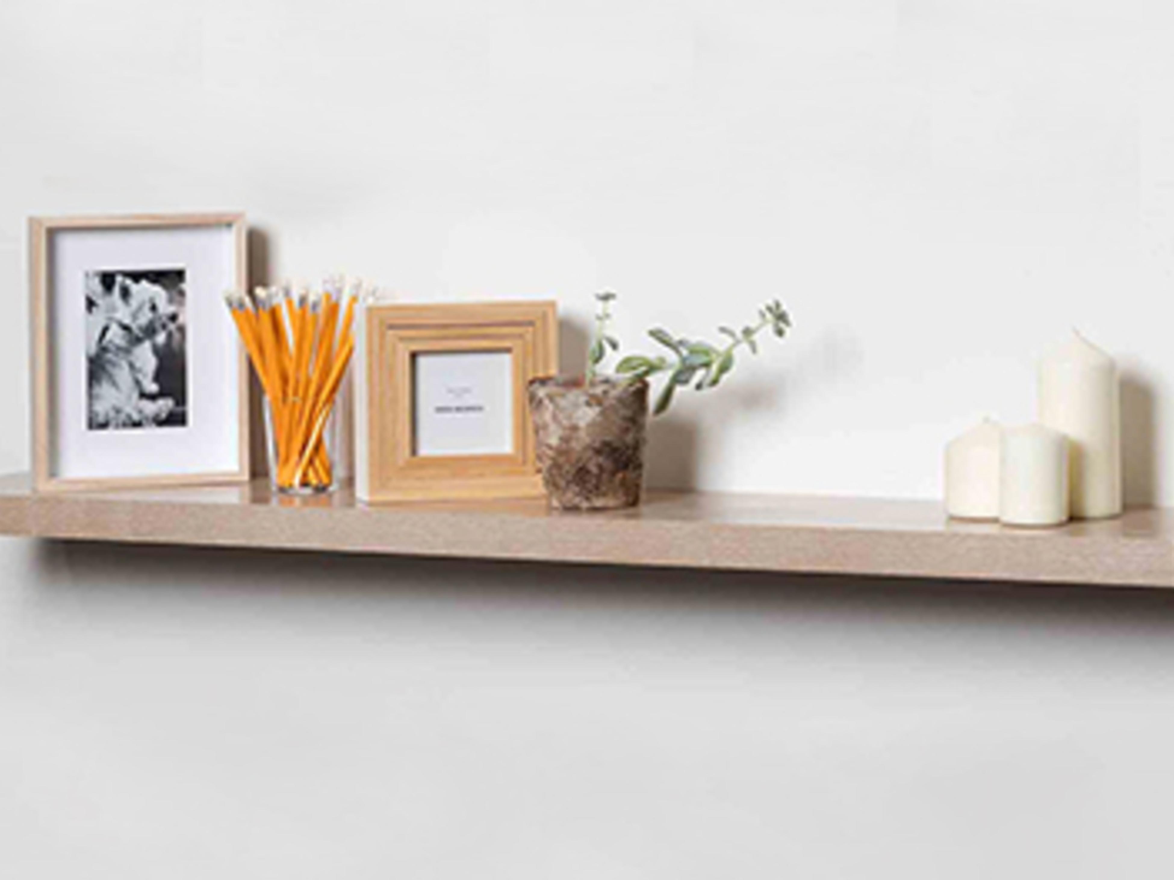 3pcs (with Adhesive Hooks) Simple Oak Wall Shelf Without Drilling, Wall  Mounted Rack For Decoration And Storage