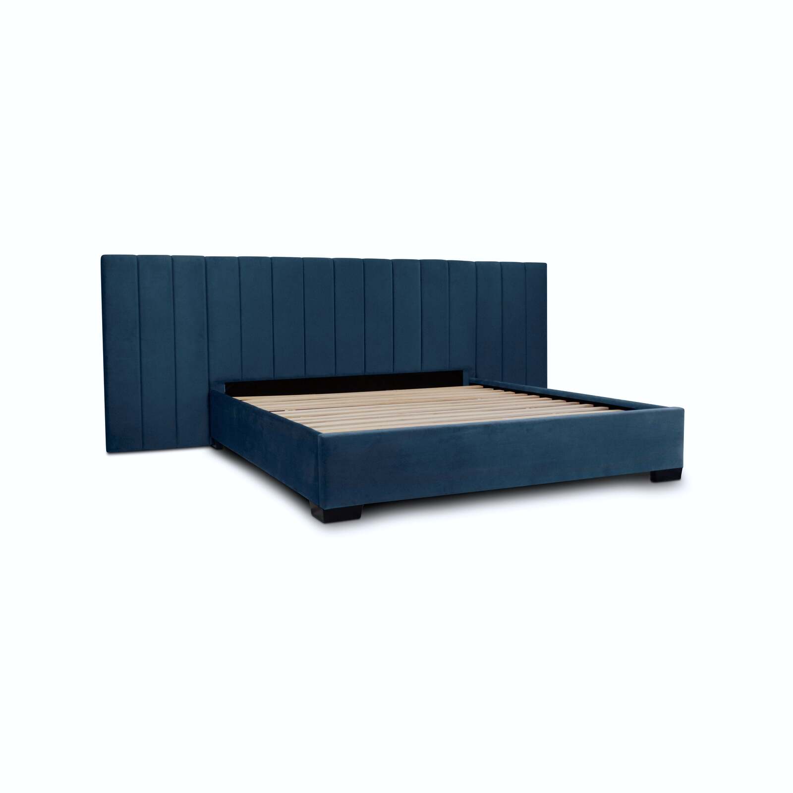 Extended Mayfair Blue Velvet Bed Frame King Bunnings Australia