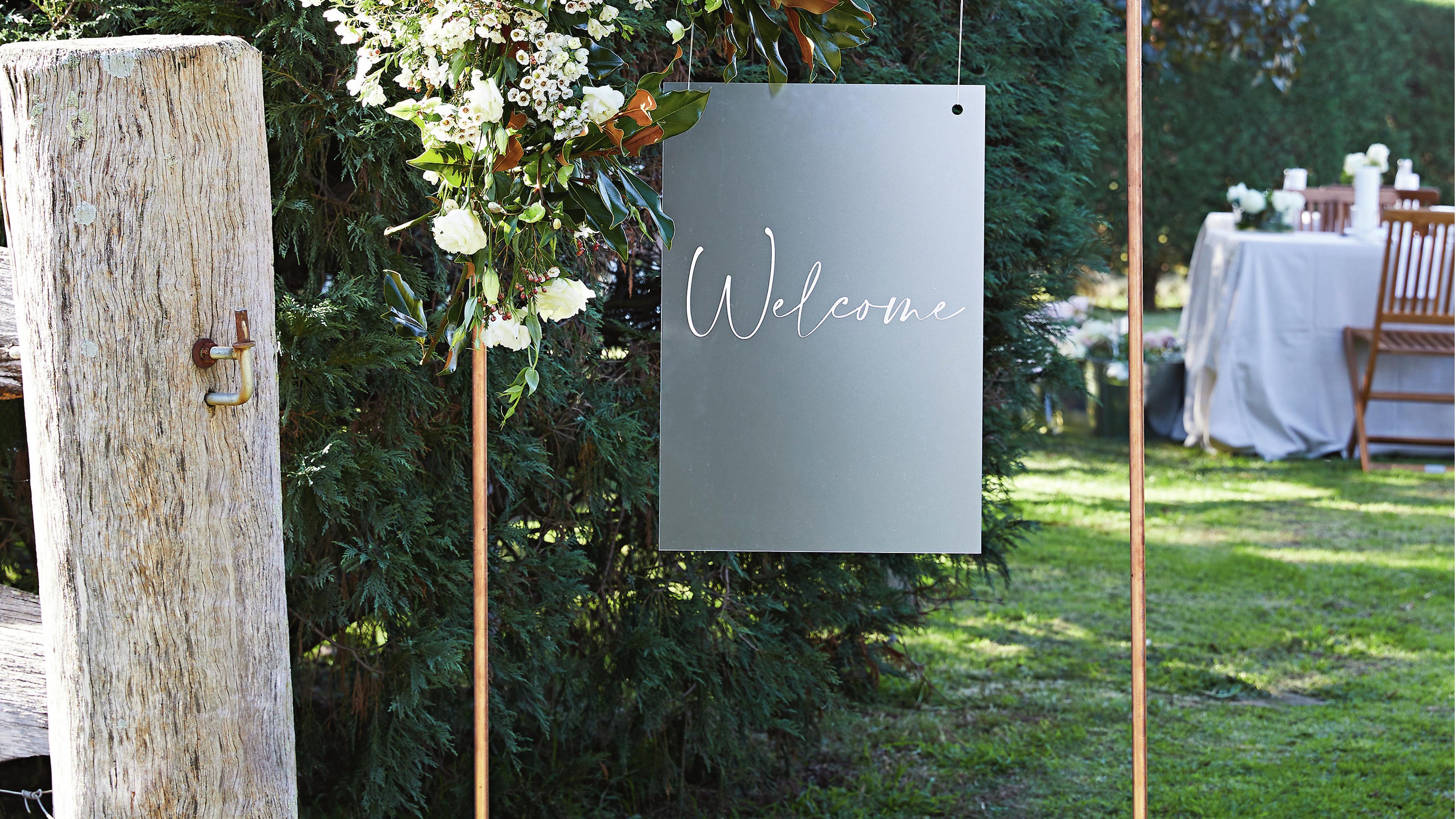 Welcome Sign Box Stand, Wedding Sign Base Stand, Modern Sign Stand