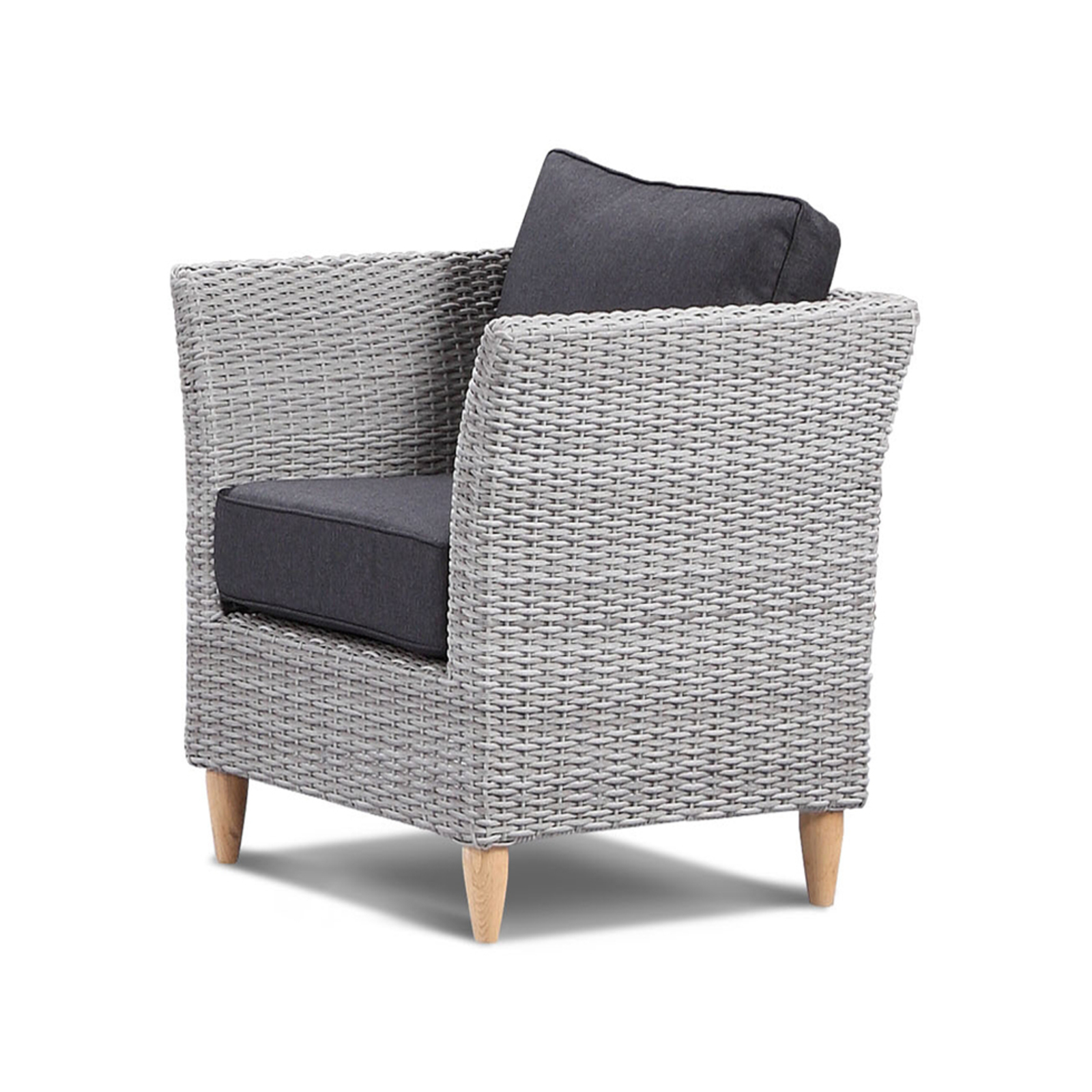 Carolina Outdoor Wicker And Teak Arm Chair - Harper - Bunnings Australia