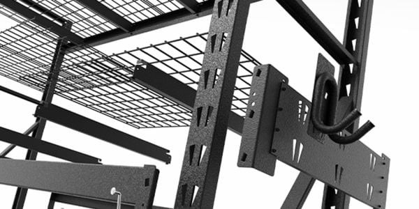 close up of a storage rack