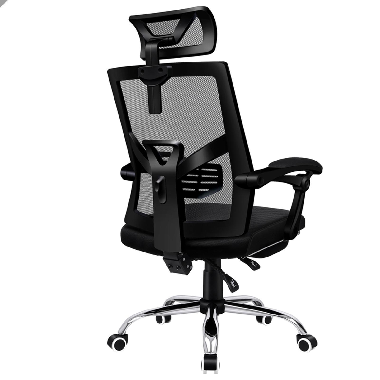 ALFORDSON Mesh Office Chair Footrest All Black Bunnings Australia
