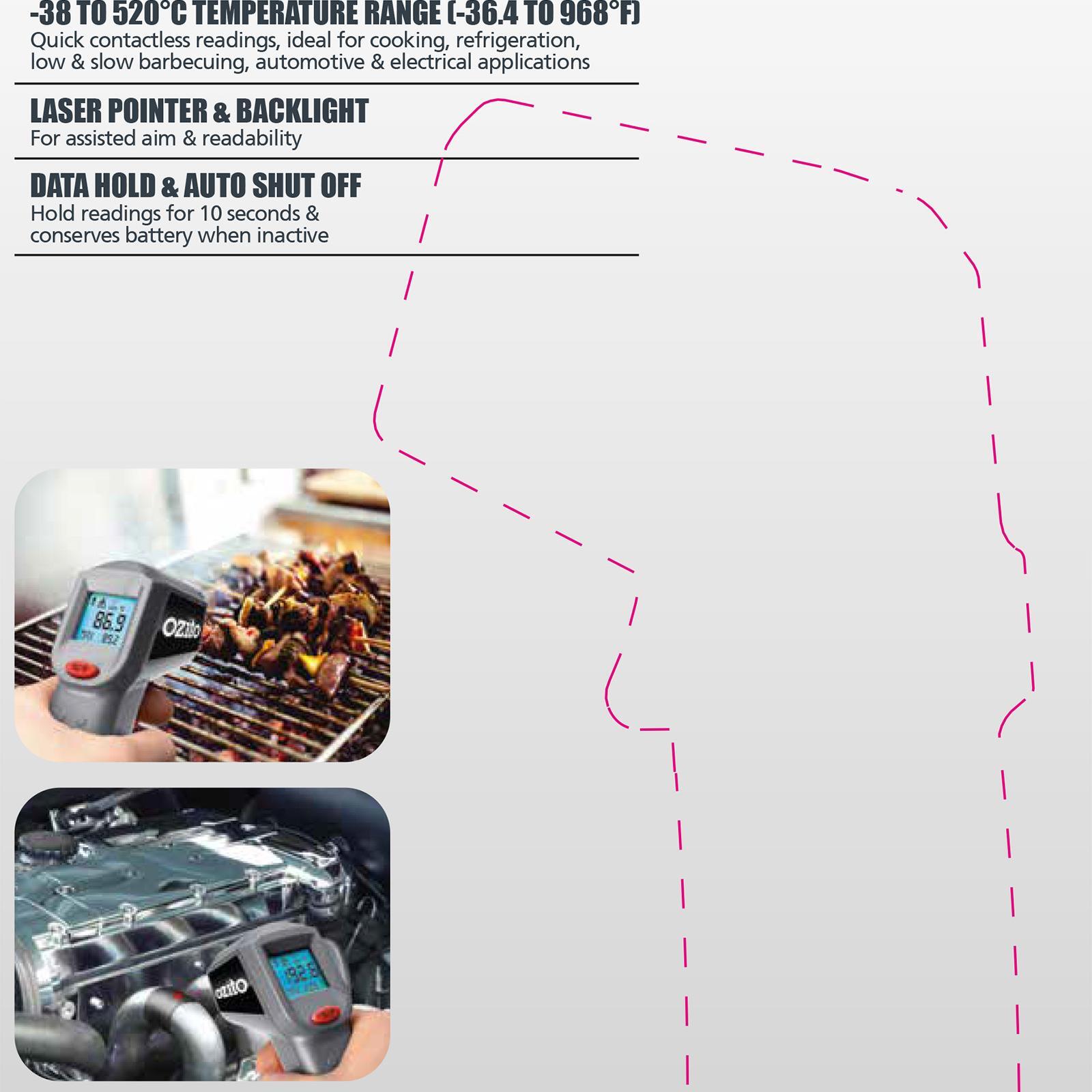 Ozito 81 Distance To Spot Ratio Infrared Thermometer Bunnings Australia