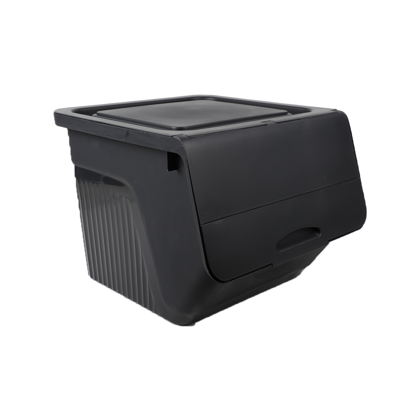 All Set 39 x 37 x 32cm Black Large Hinged Lid Storage Box Bunnings Australia