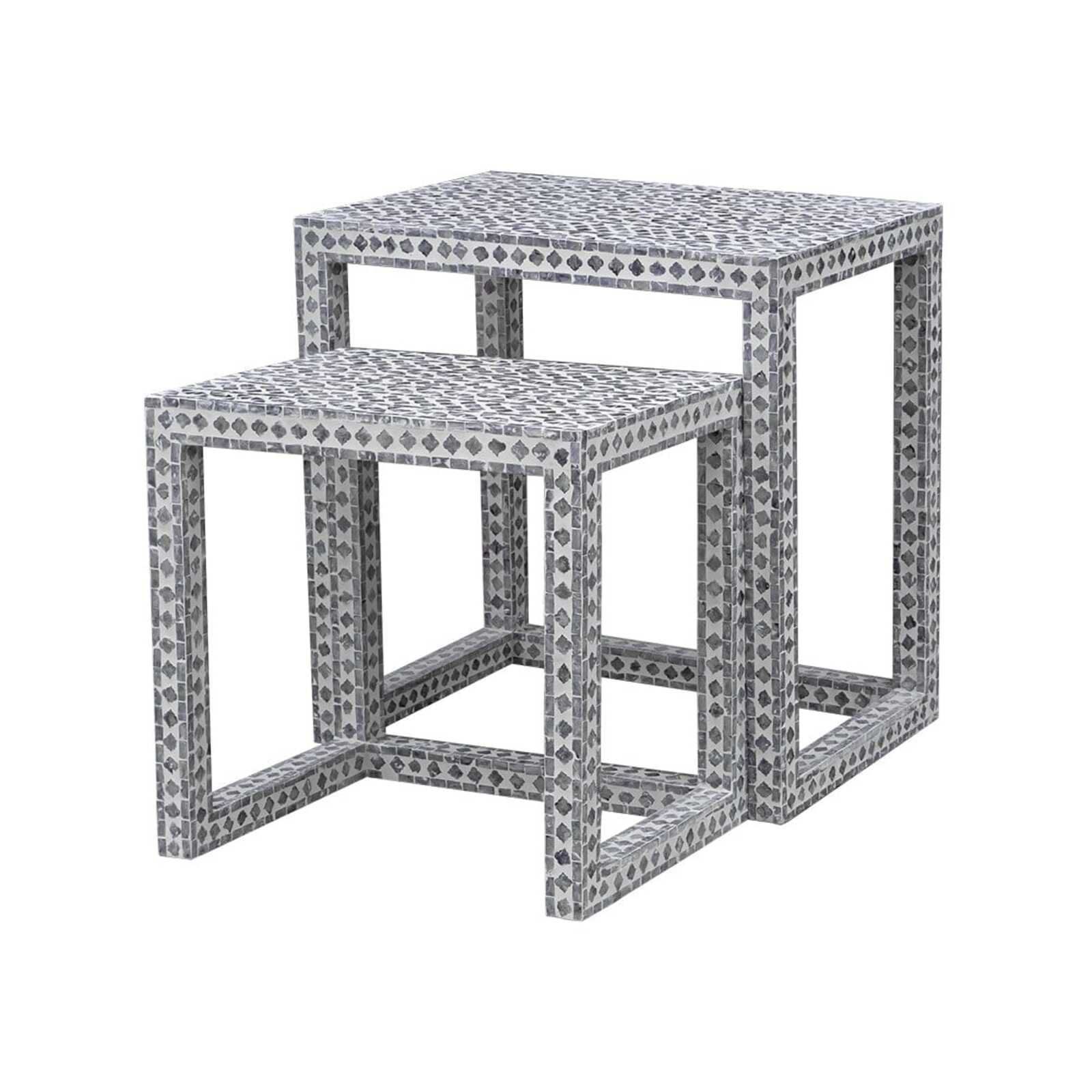 Statement Shell Inlay Nesting Tables Bunnings Australia