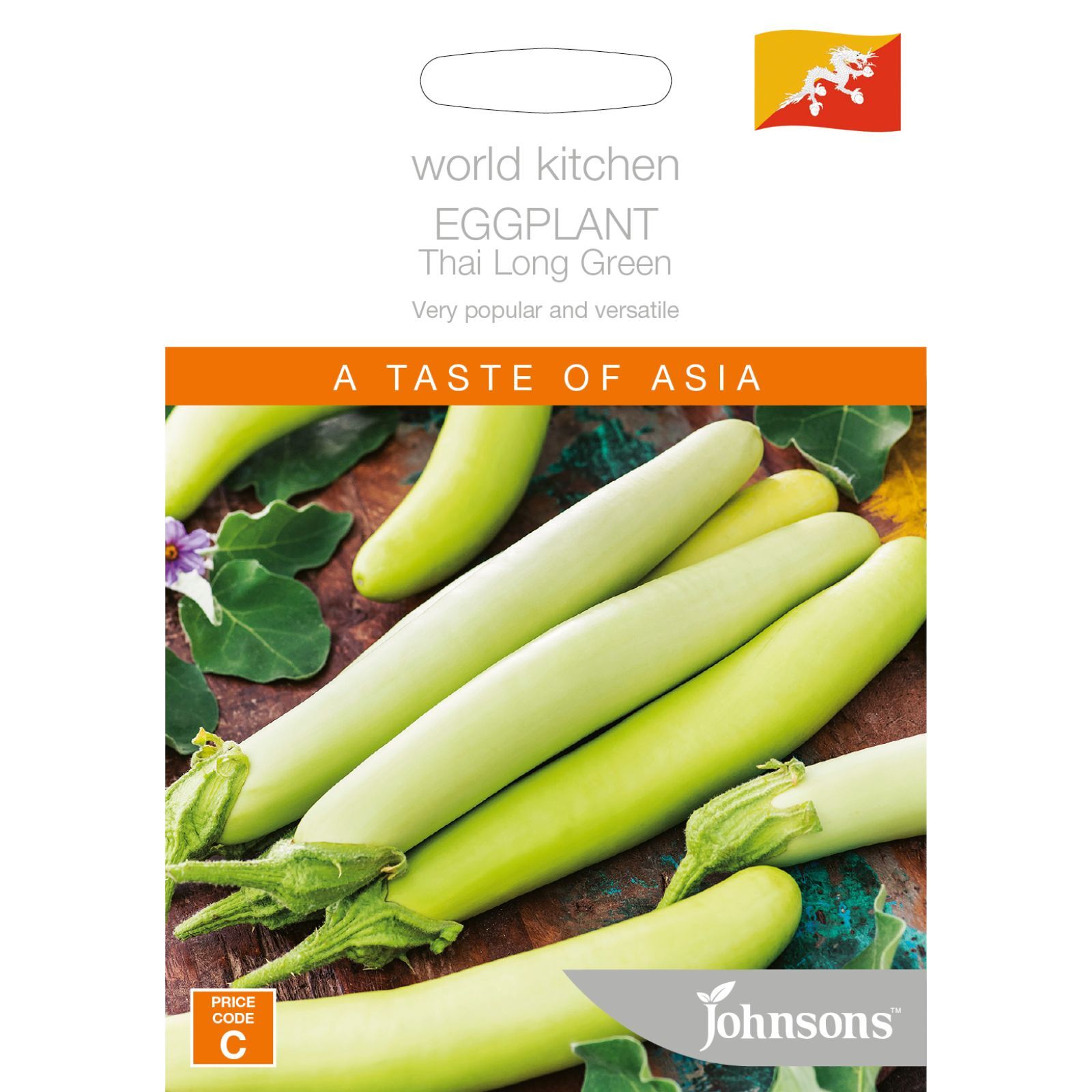 Johnsons World Kitchen Eggplant Thai Long Green Heirloom Seed