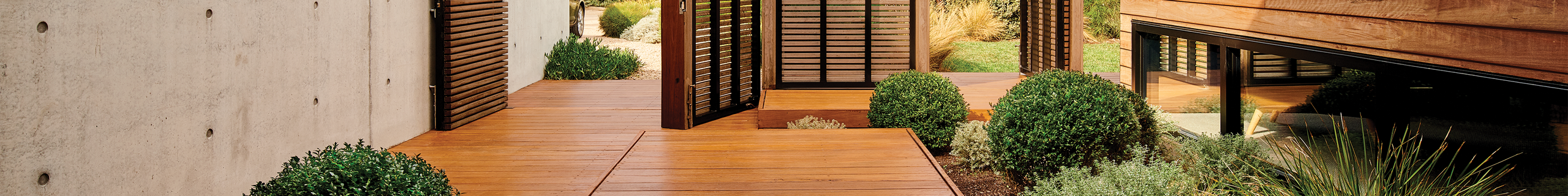 Painted outdoor deck.