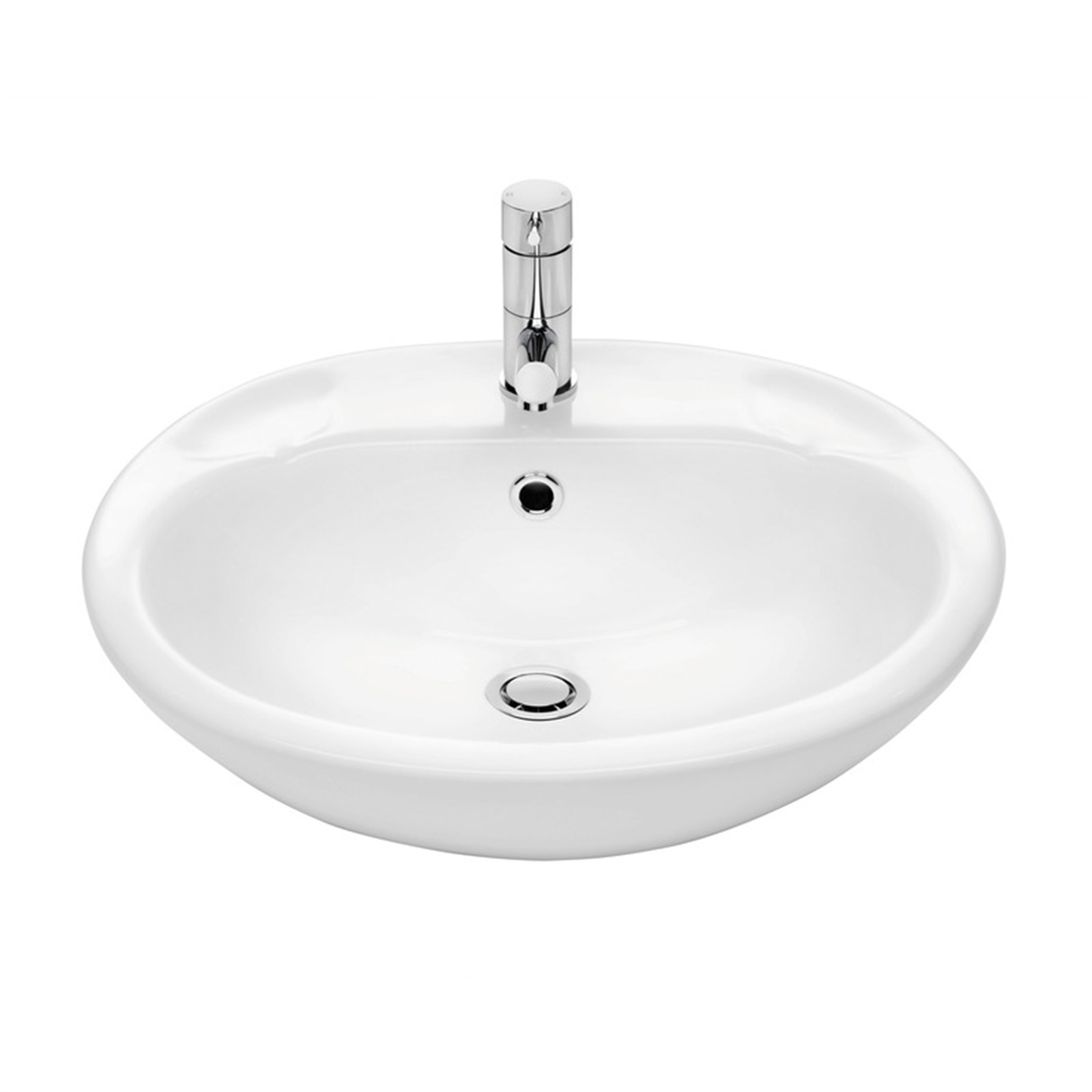 Stylus White Symphony Semi Recessed Basin With 3 Tap Holes Bunnings