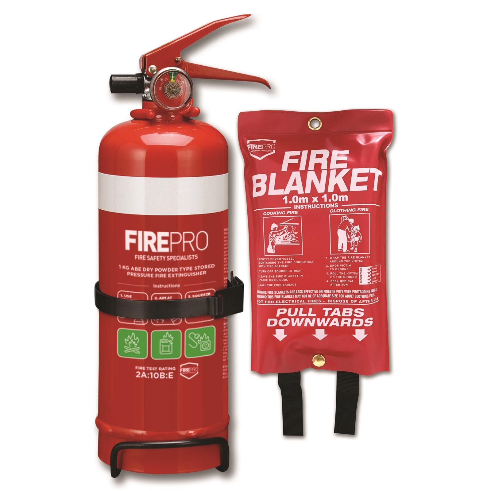 Fire Pro Extinguisher And Blanket Fire Safety Kit Bunnings Australia