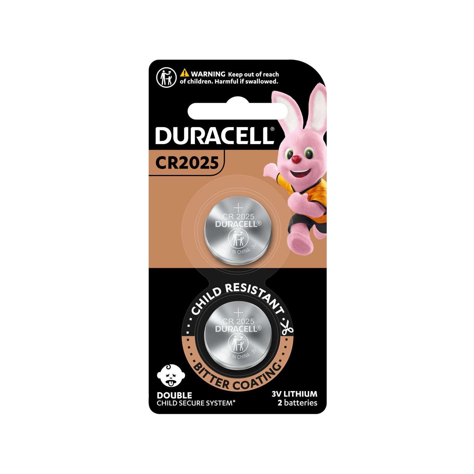 Duracell CR2025 3V Battery - 2 Pack - Bunnings Australia