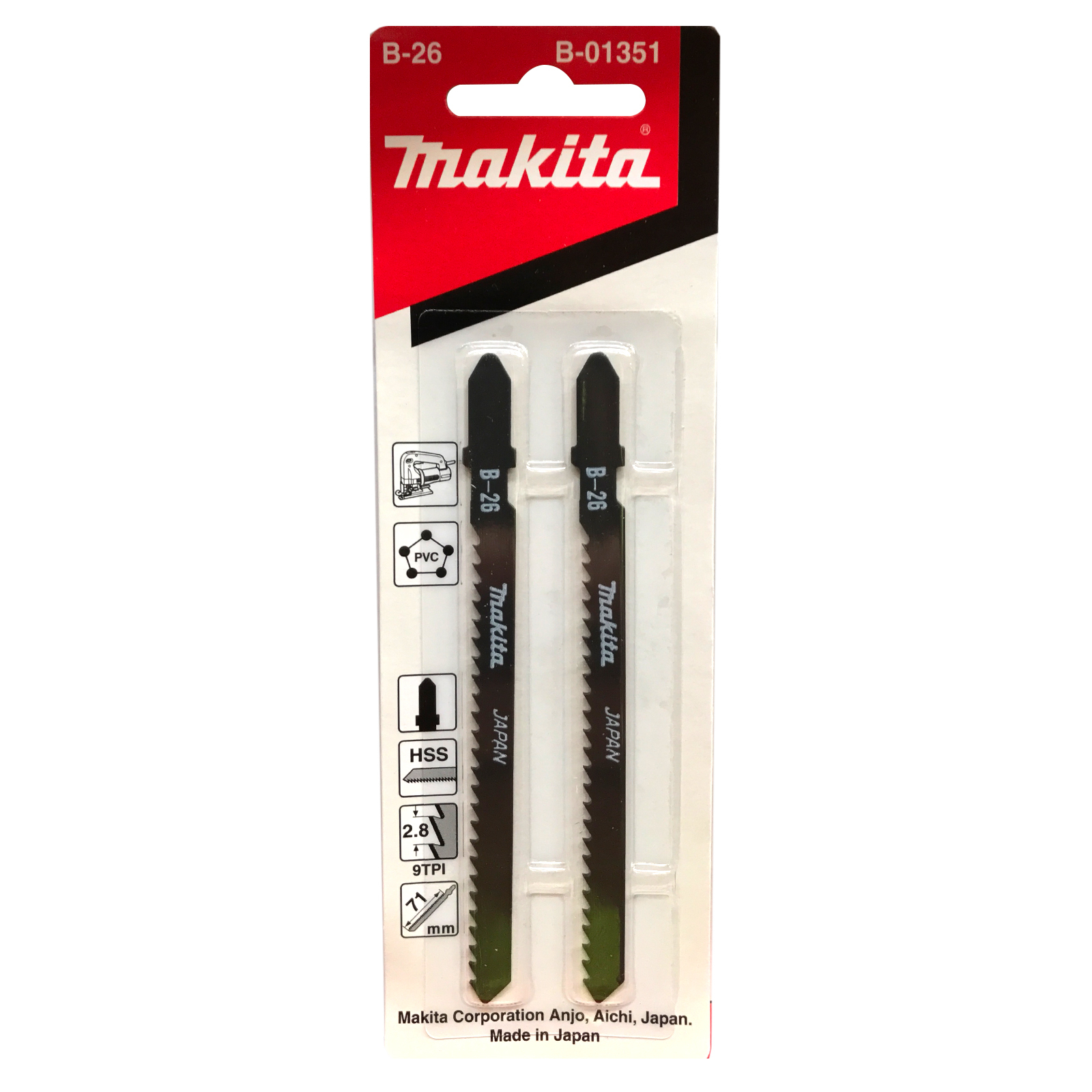 Makita No. B26 9 Teeth Jigsaw Blade 2 Pack Bunnings New Zealand