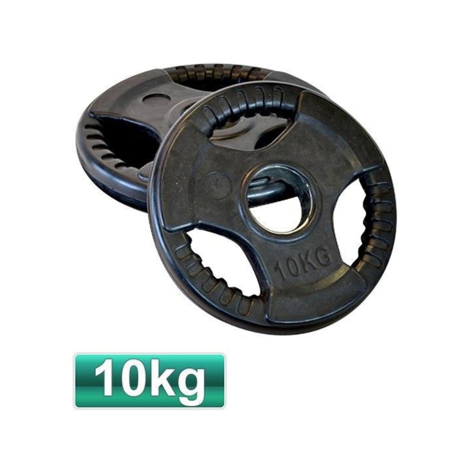 10KG OLYMPIC RUBBER WEIGHTS PLATES PAIR Bunnings Australia