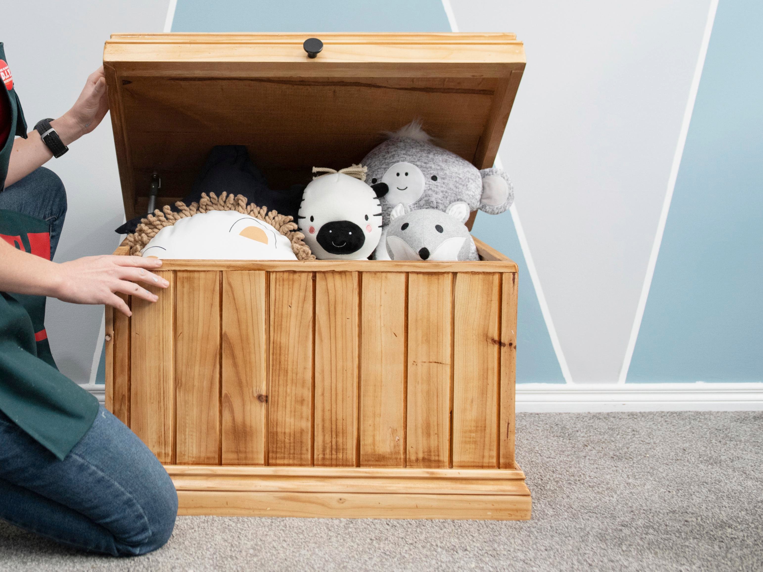 Upcycling A Chest Into A Children s Toybox Bunnings Australia