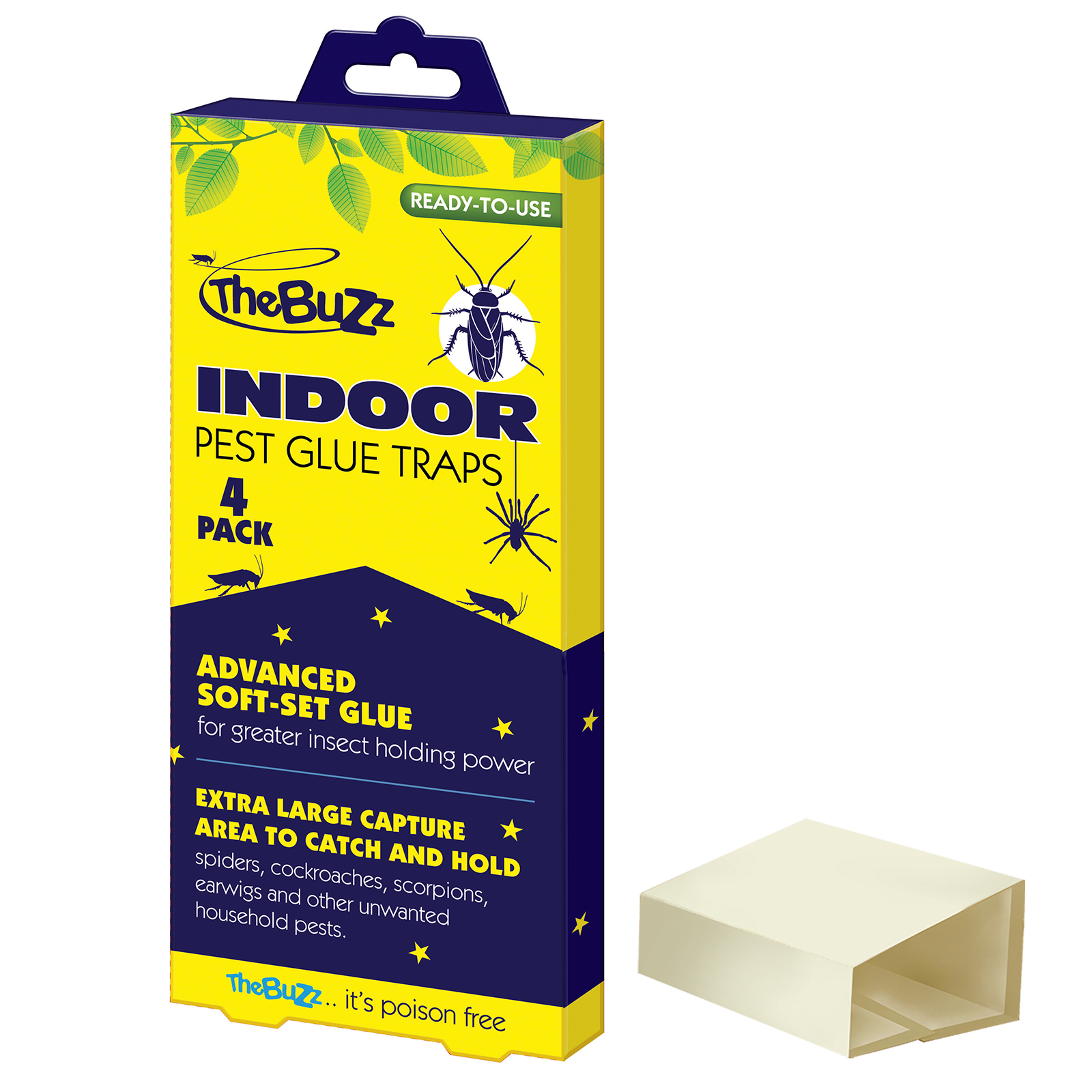 The Buzz Indoor Pest Glue Trap 4 Pack Bunnings Australia