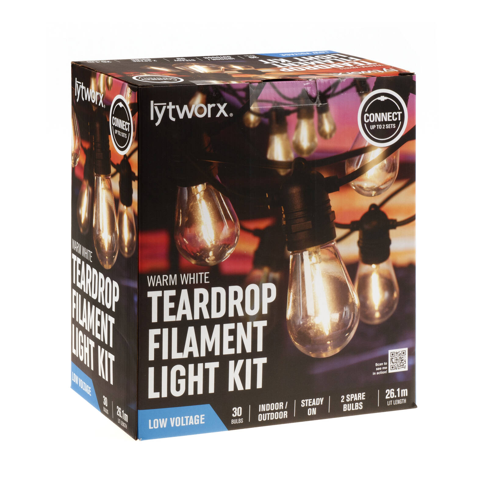 Lytworx Warm White Teardrop Filament Party Lights - 30 Pack - Bunnings ...