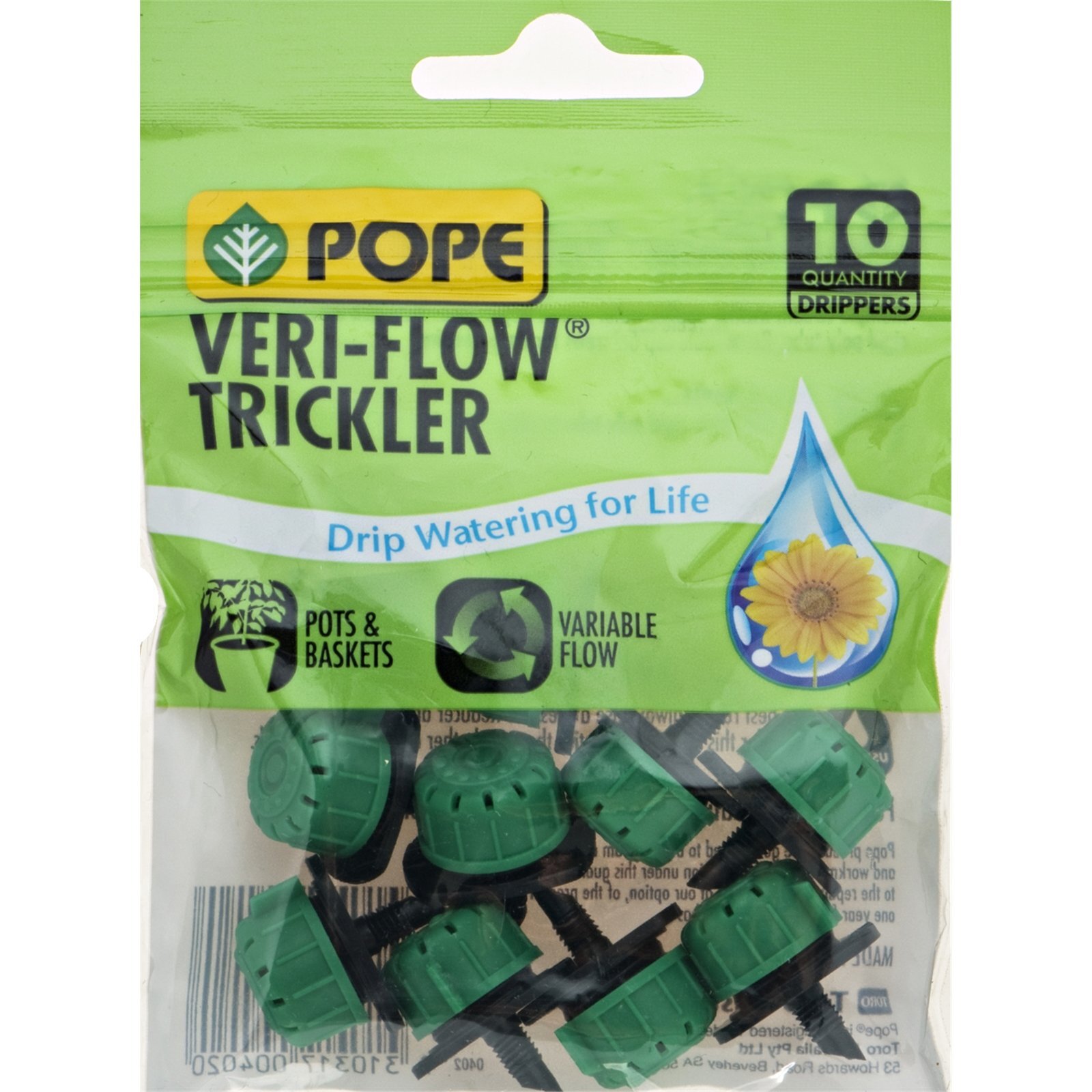 Pope VeriFlow Threaded Trickler Dripper 10 Pack Bunnings Australia