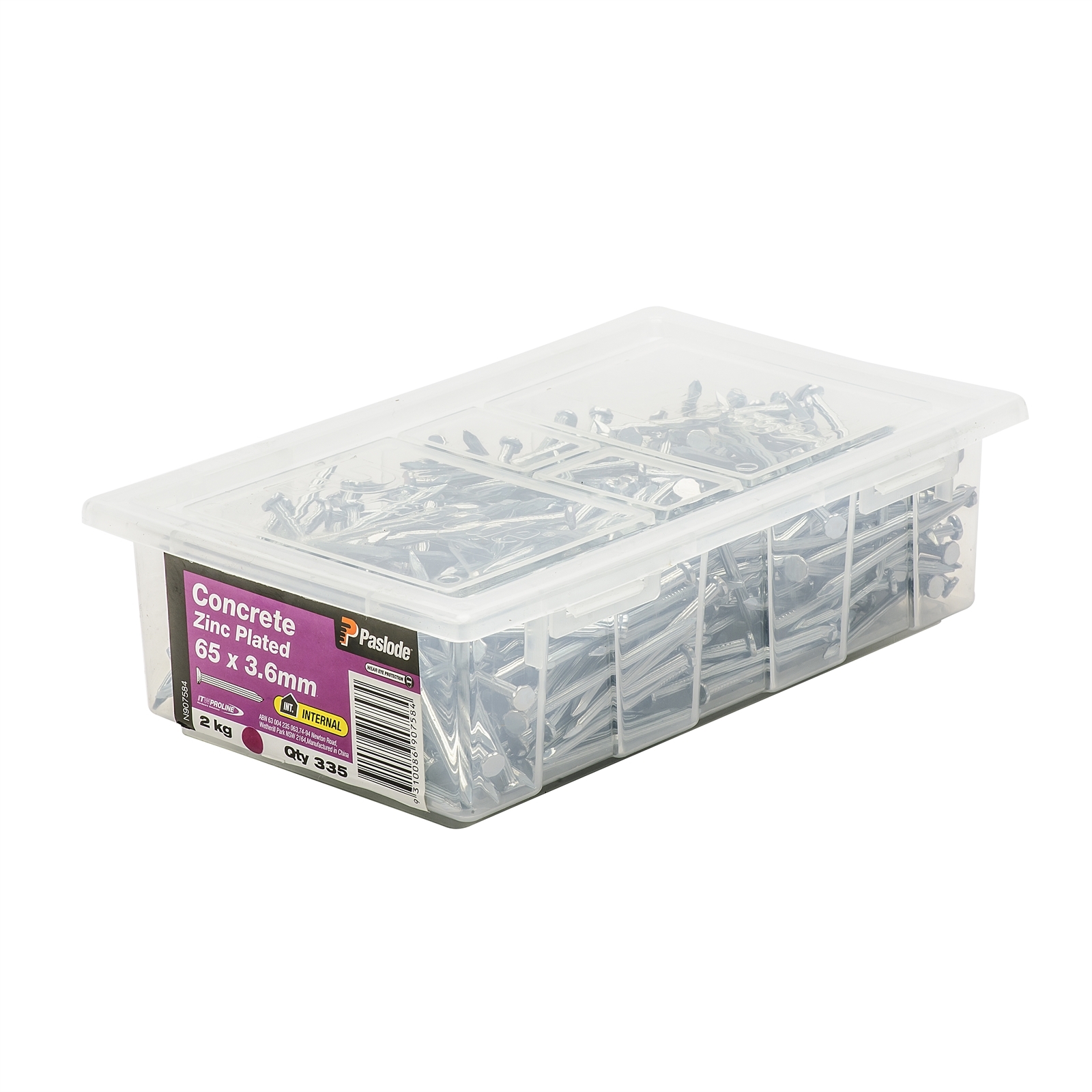 Chall Zinc Plated Masonry Nails - 20mm Length, Pack Of 60, For Secure Fixing Into Brick & Concrete