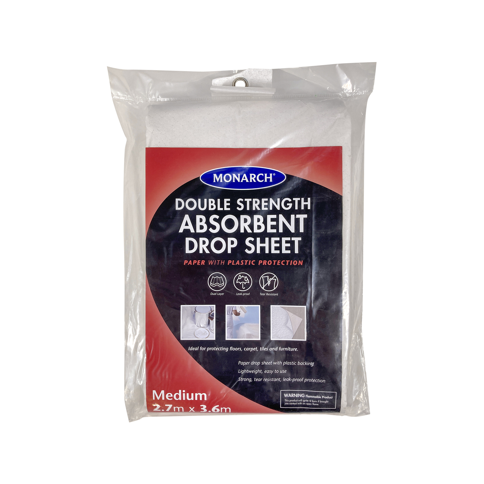 Monarch 9' x 12' Paper Poly Double Strength Drop Sheet Bunnings Australia