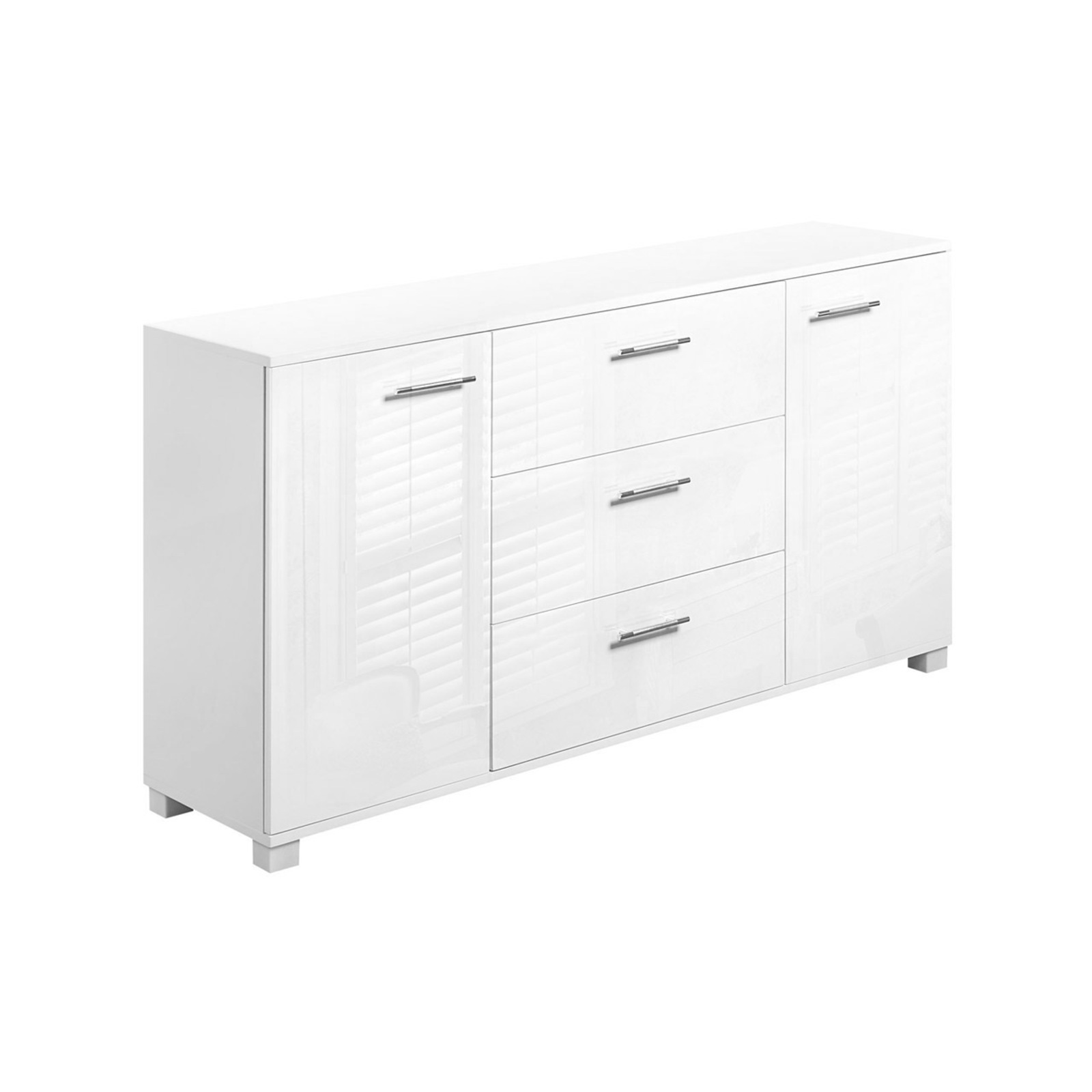 Artiss Buffet Sideboard High Gloss Storage Drawers Table white