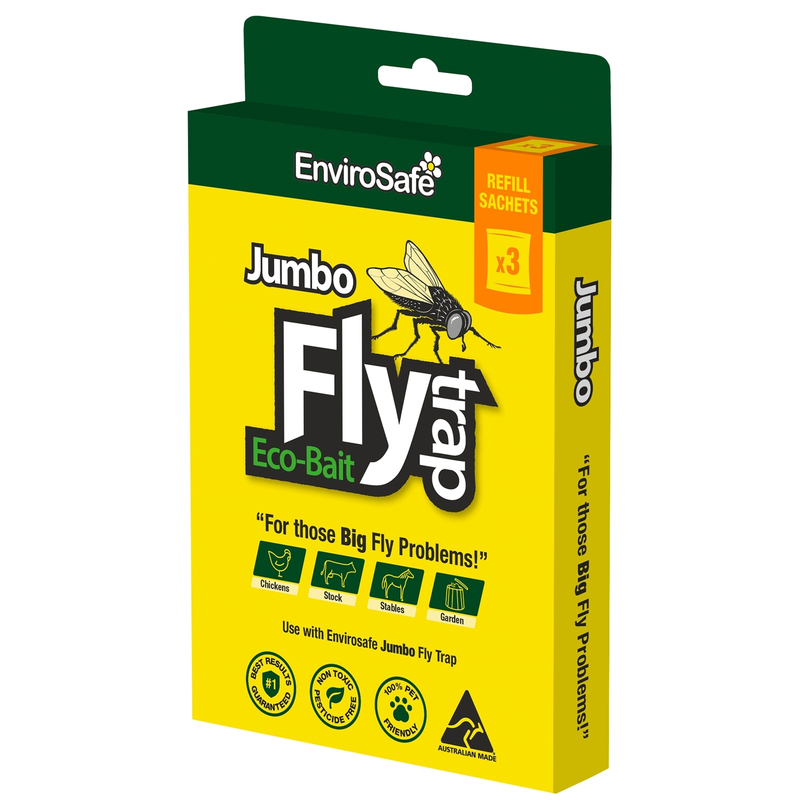 Envirosafe Jumbo Fly Trap Bait Attractant Refills 3 Pack Bunnings Australia 0287