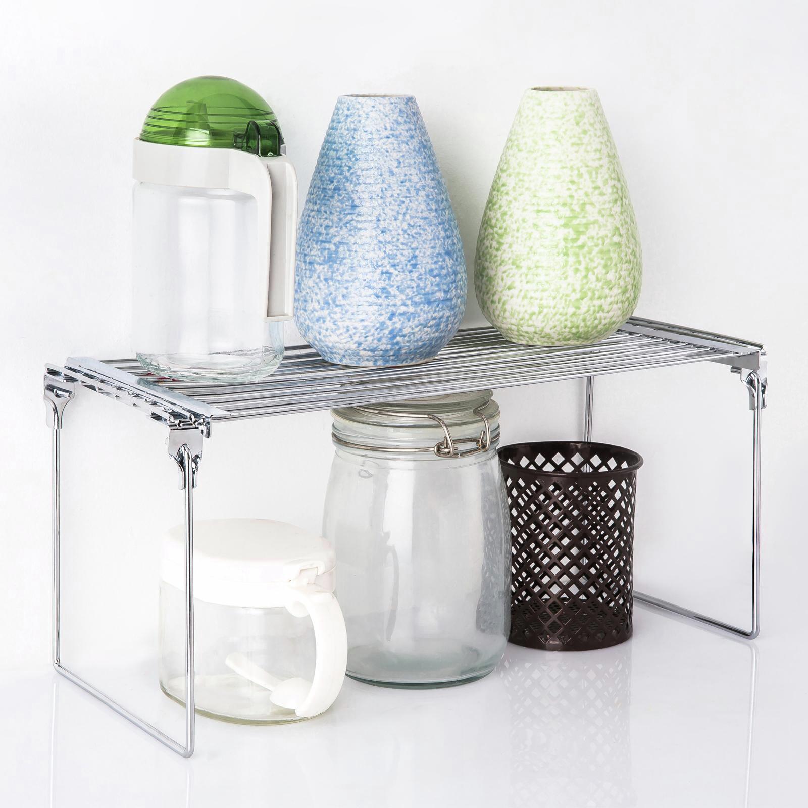 Practa Solutions Small Chrome Expandable Shelf Stacker Bunnings Australia