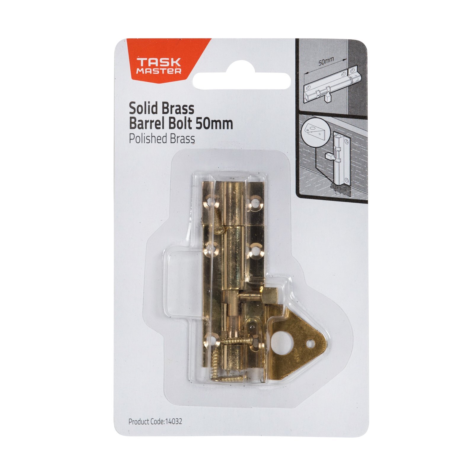 Taskmaster 50mm Polished Brass Barrel Bolt Bunnings Australia