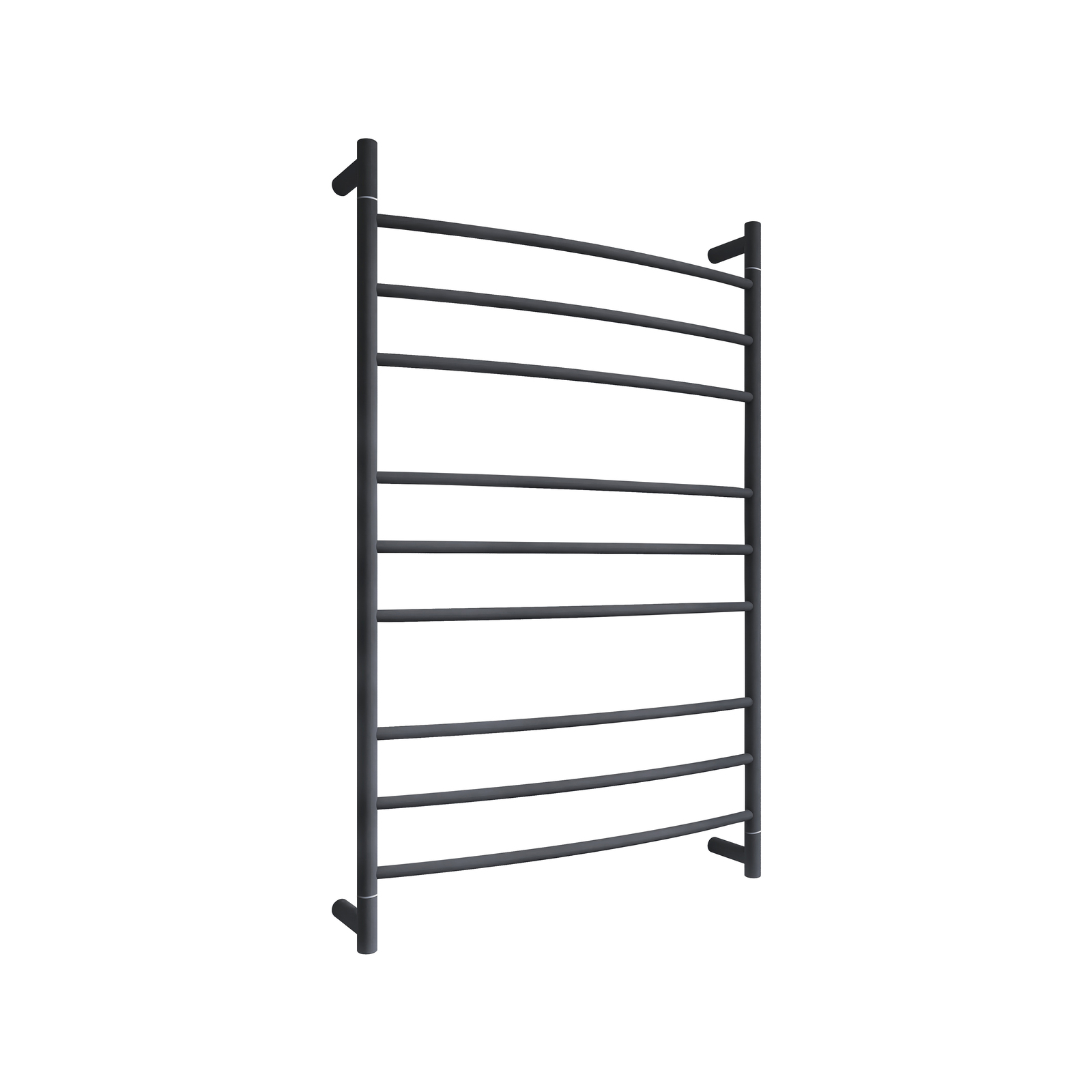 Barelli Matte Black 9 Bar Curved Round Heated Towel Rail - Bunnings New ...