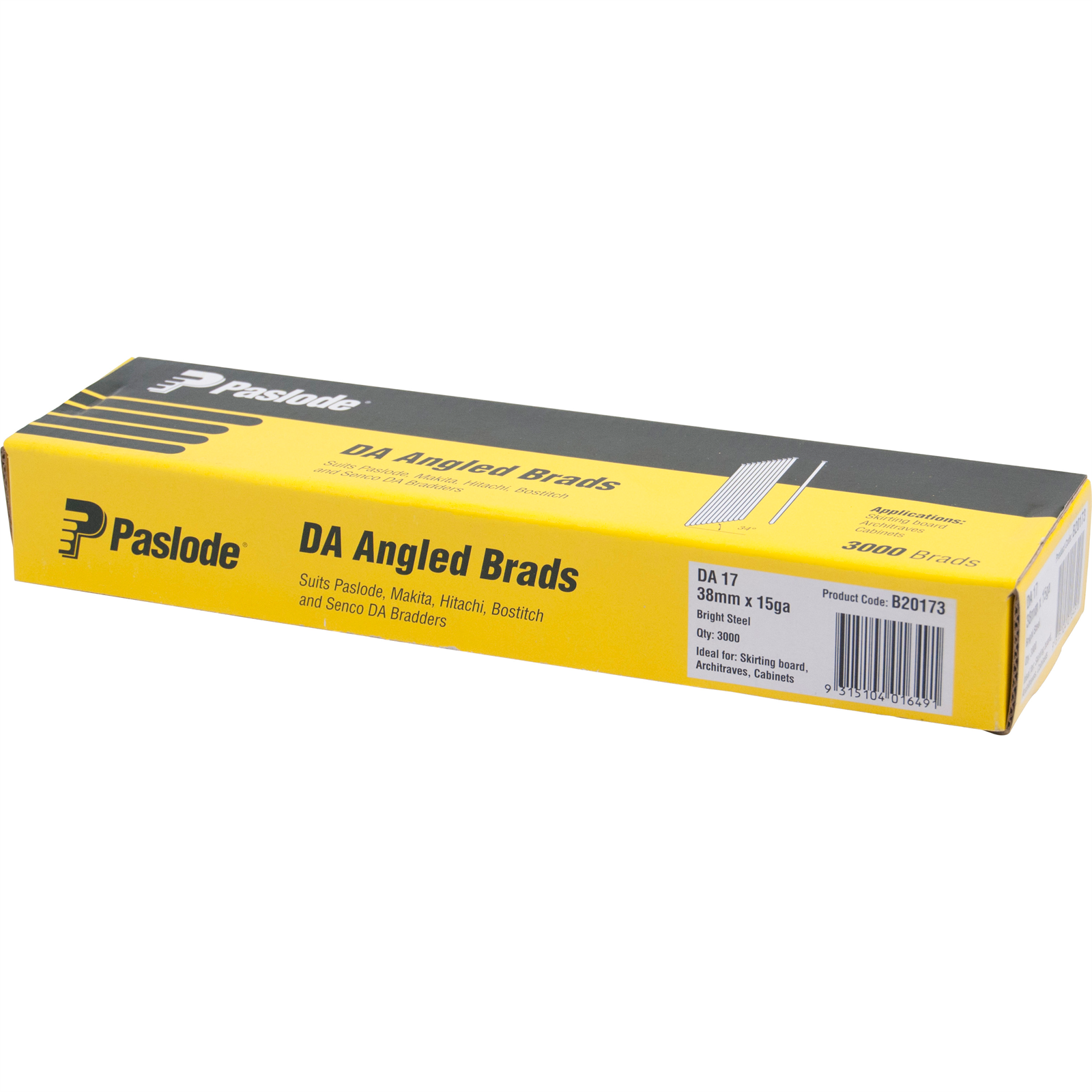 Paslode 38mm Bright DA Angle Brad Nails 3000 Pack Bunnings Australia